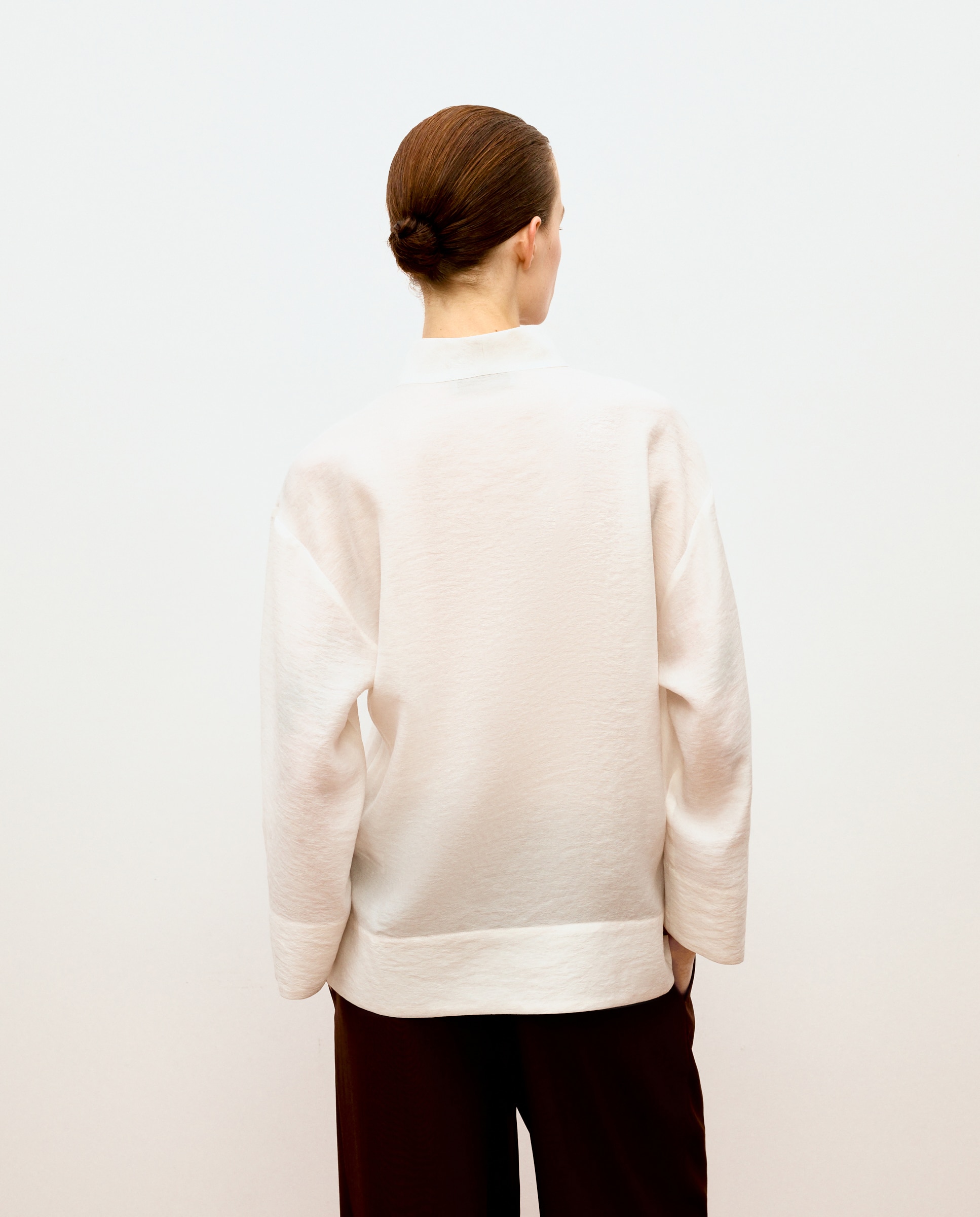 Blusa de mujer de manga larga y pechera cruzada - Woman Limited El Corte Inglés - 120 Crudo 120 Crudo-3