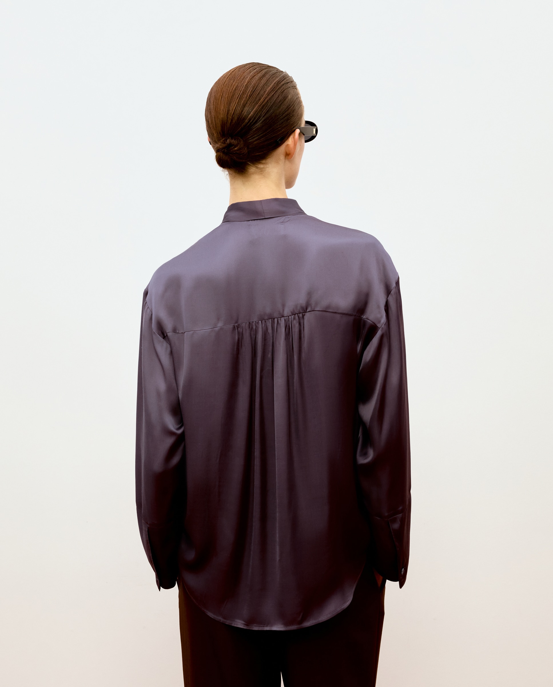 Blusa manga larga de mujer con broche - Woman Limited El Corte Inglés - Morado Morado-3