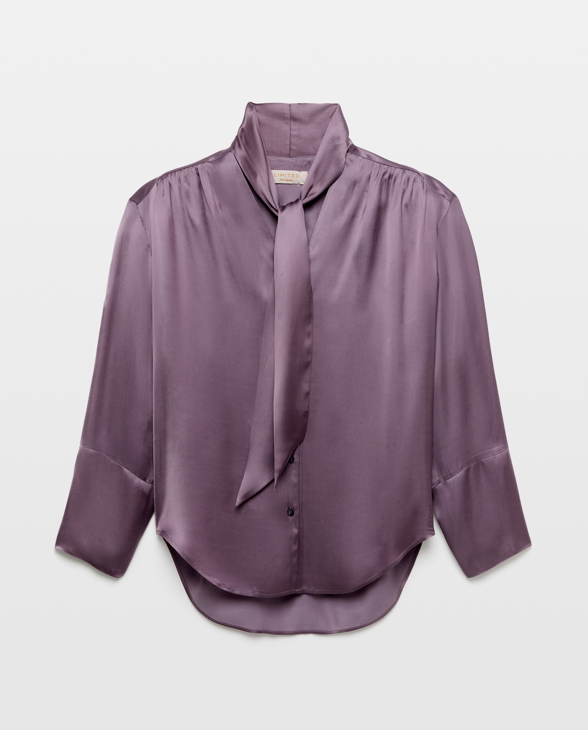 Blusa manga larga de mujer con broche - Woman Limited El Corte Inglés - Morado Morado-4