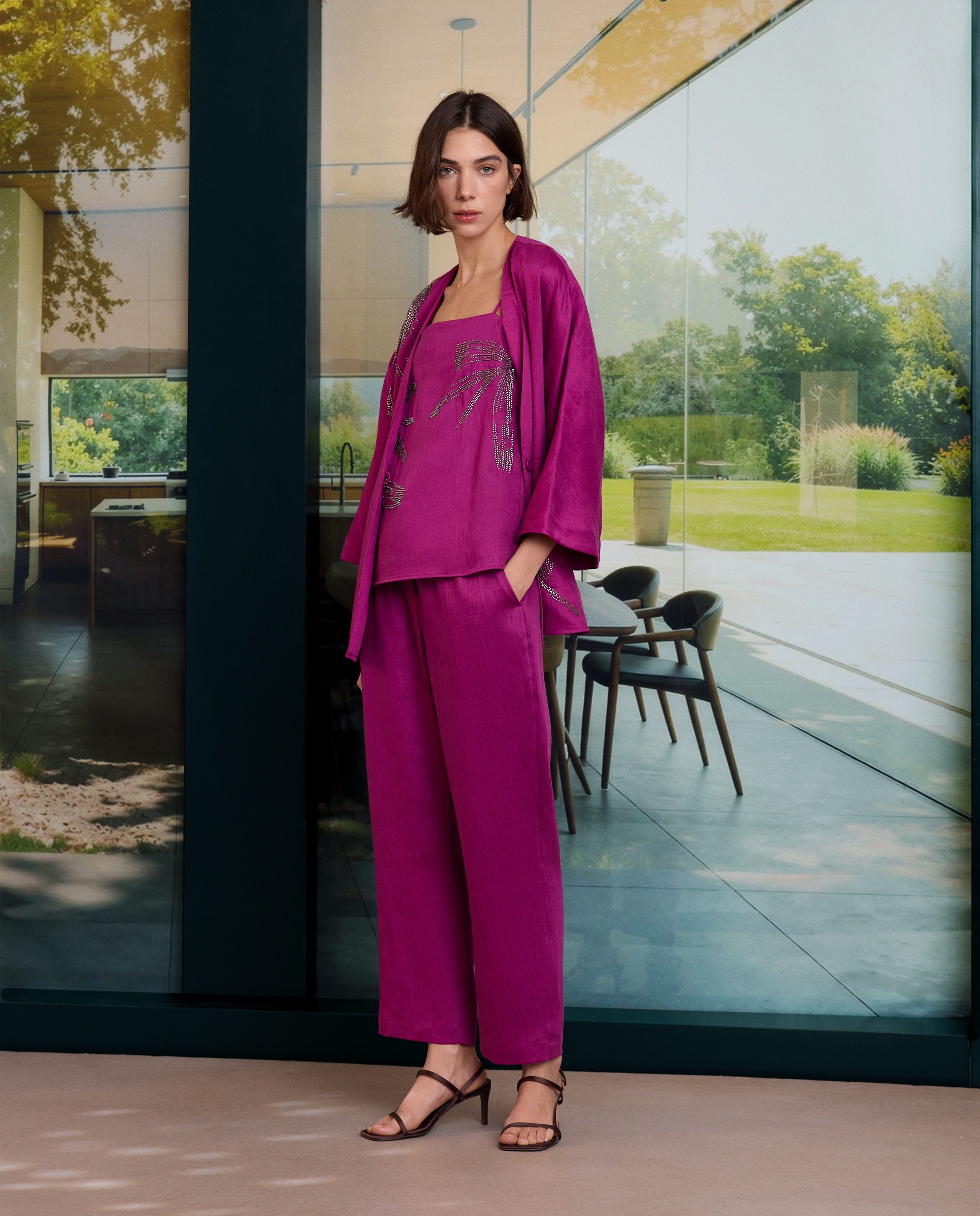 Top sem Mangas Tipo Kimono 200 Rosa-2