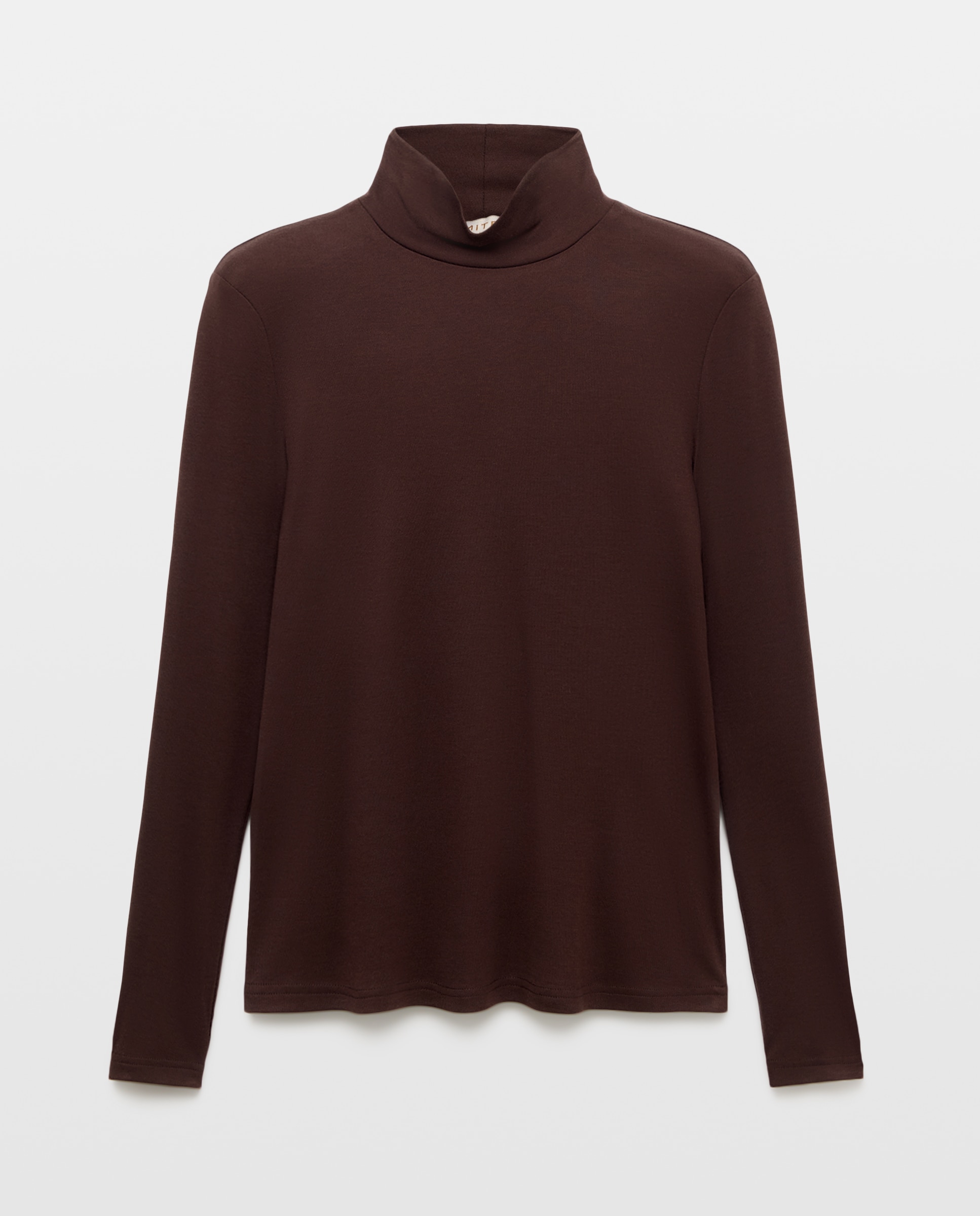 Camiseta de mujer manga larga y cuello vuelto - Woman Limited El Corte Inglés - Marrón Marrón-4
