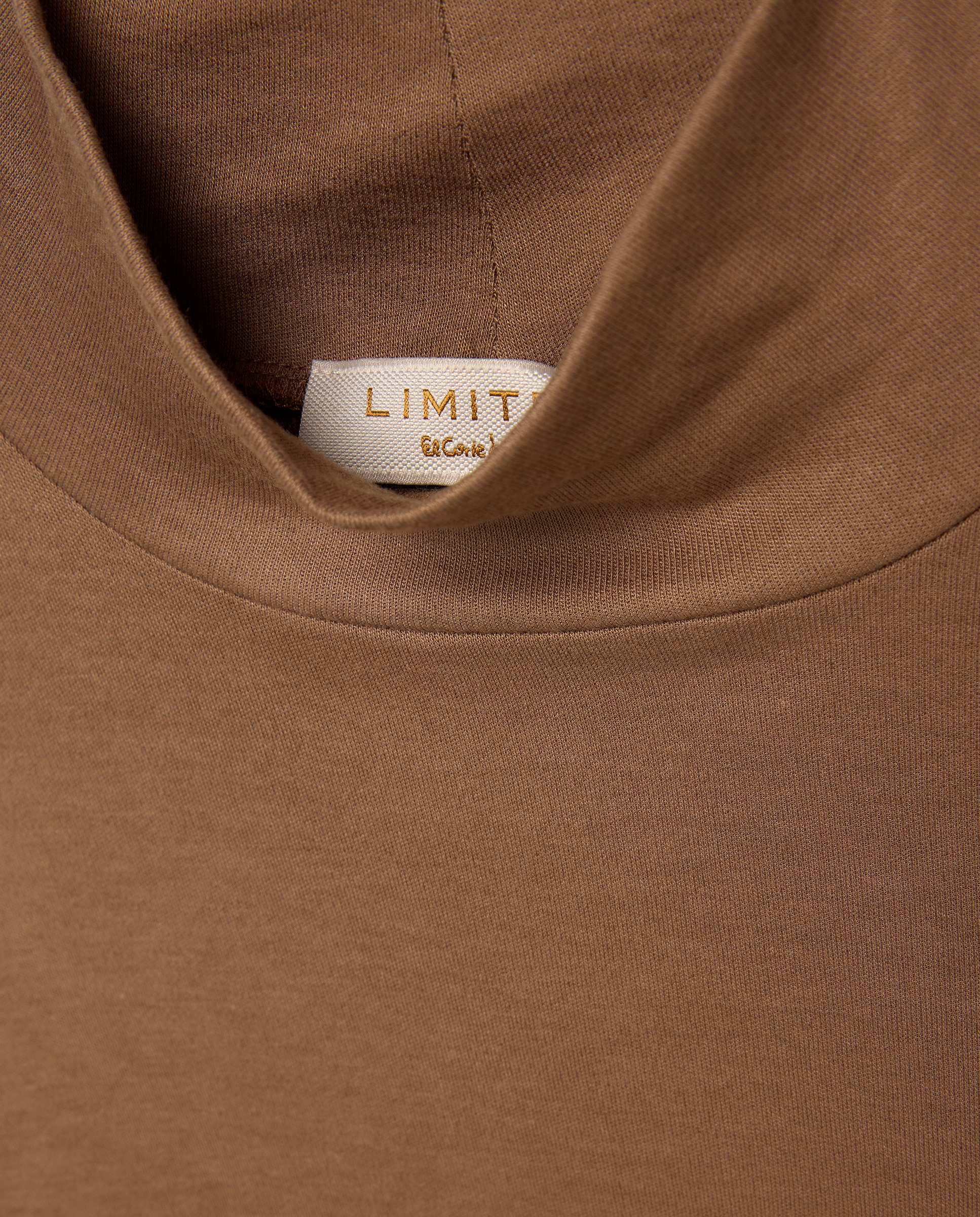 Camiseta de mujer manga larga y cuello vuelto - Woman Limited El Corte Inglés - Visón claro Visón claro-5