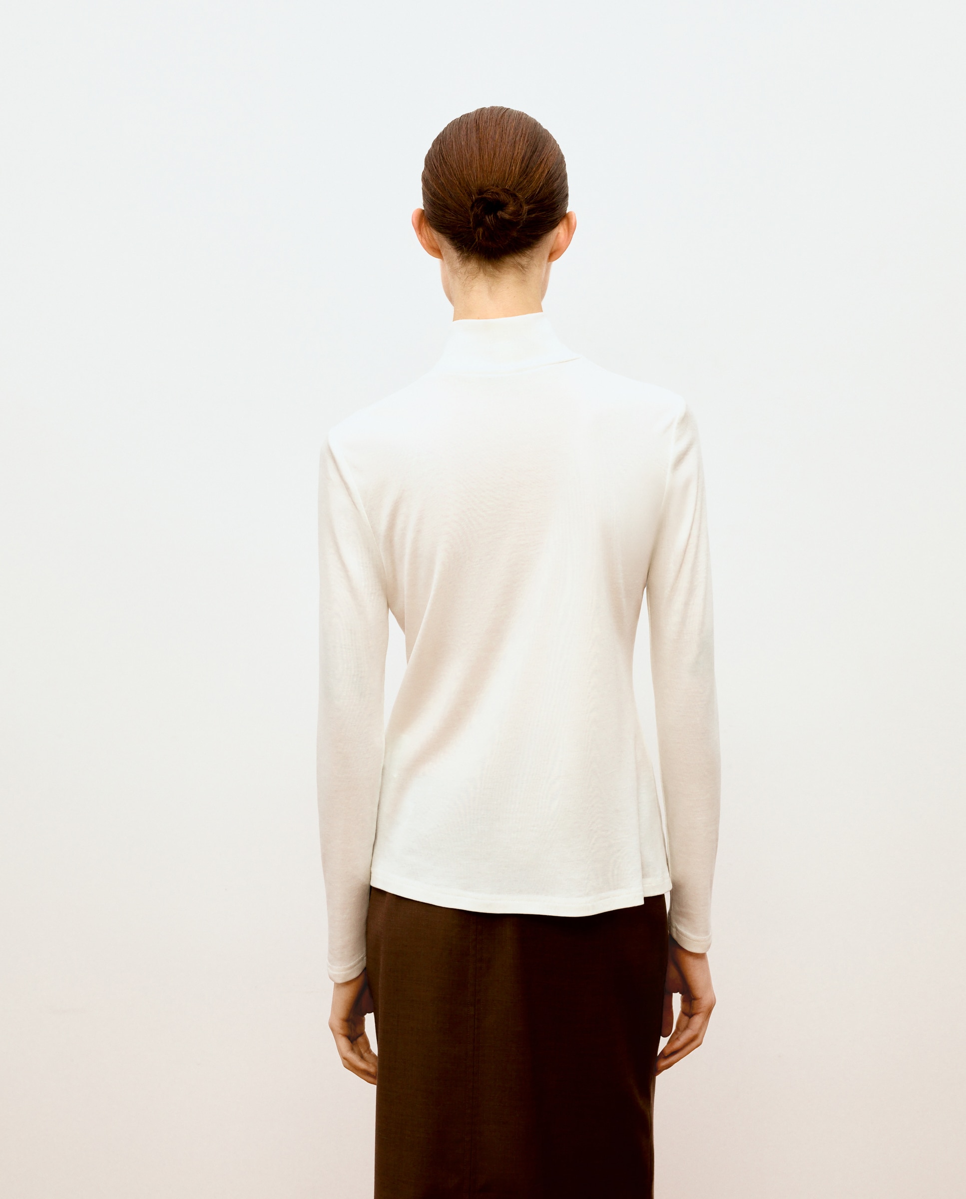 Camiseta de mujer manga larga y cuello vuelto - Woman Limited El Corte Inglés - 120 Crudo 120 Crudo-3