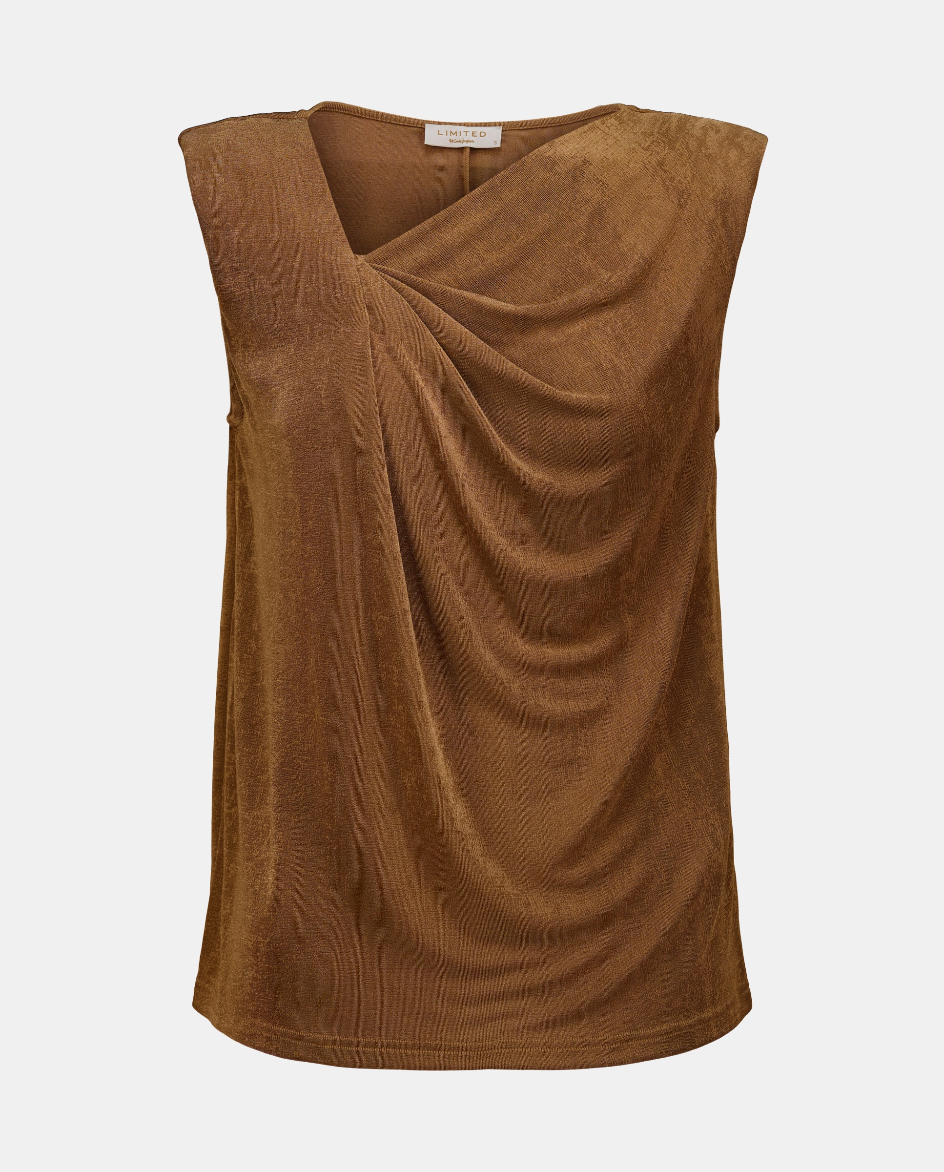 T-shirt Lisa sem Mangas Ouro-4