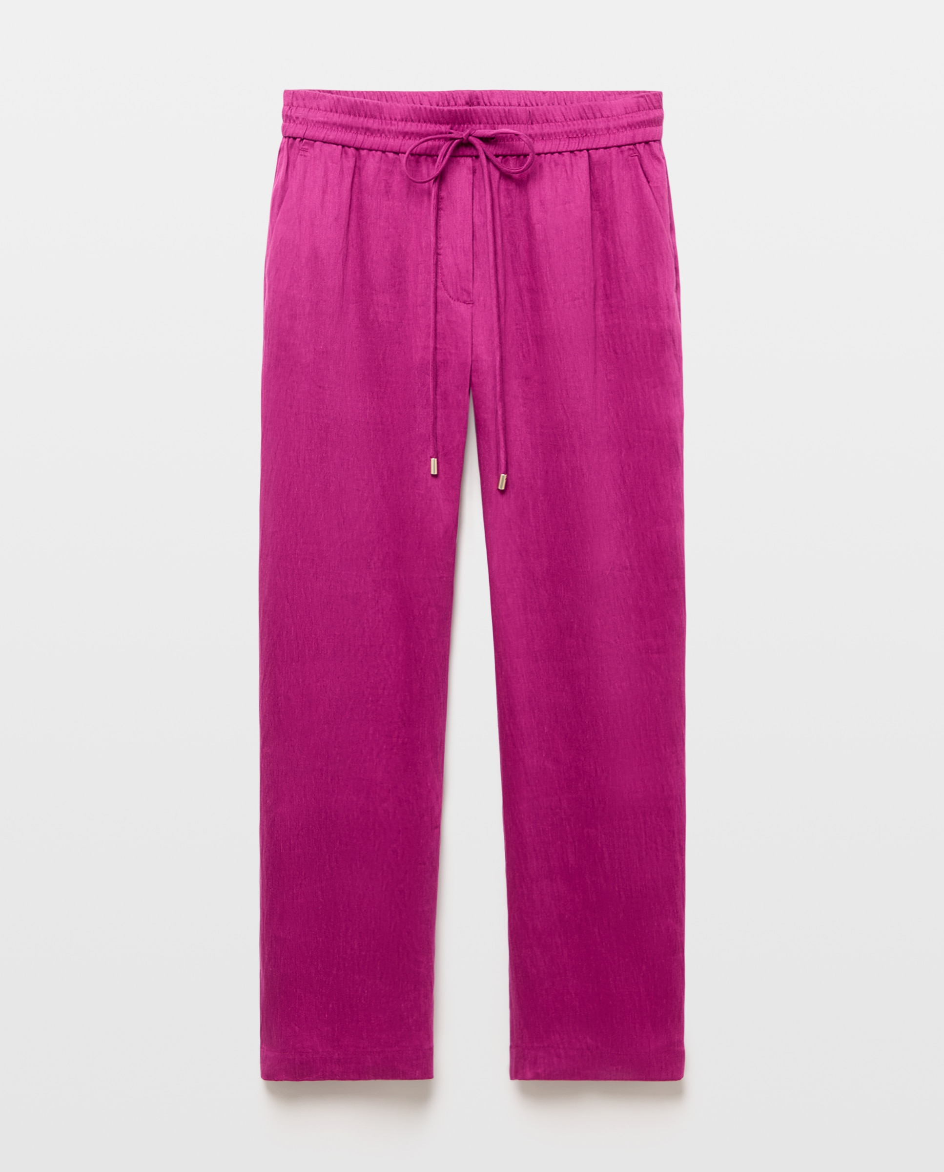 Calças Carrot de Conjunto de Kimono Enrugado 200 Rosa-4