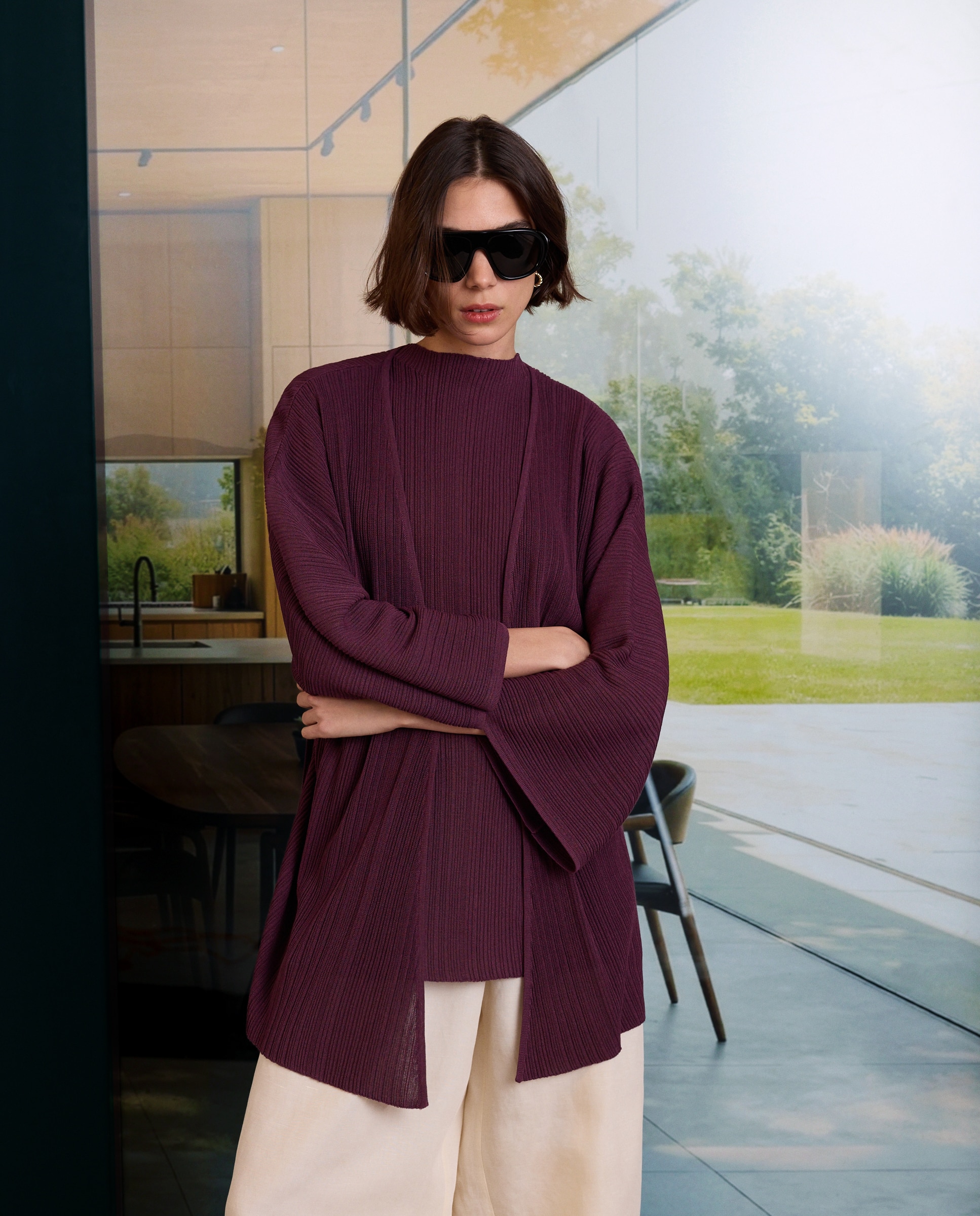 Imagen 0 de Chaqueta de mujer twin set con textura de rayas 200 Rosa