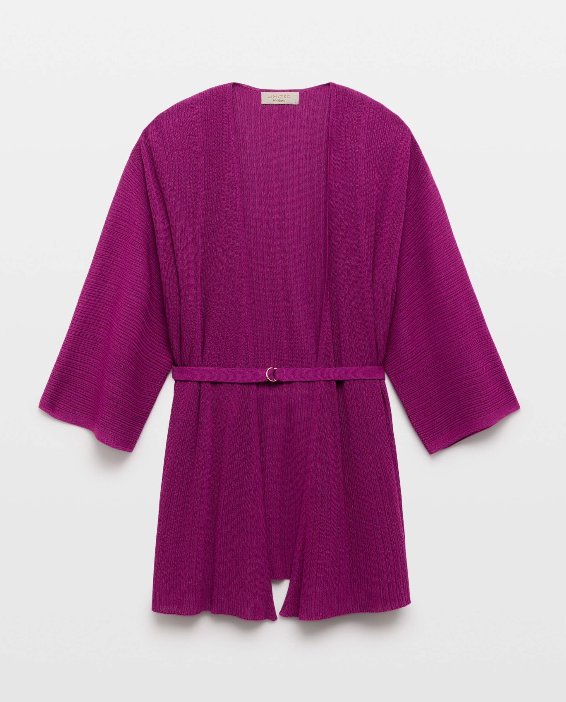 Casaco Twin Set com Textura e às Riscas Roxo-5