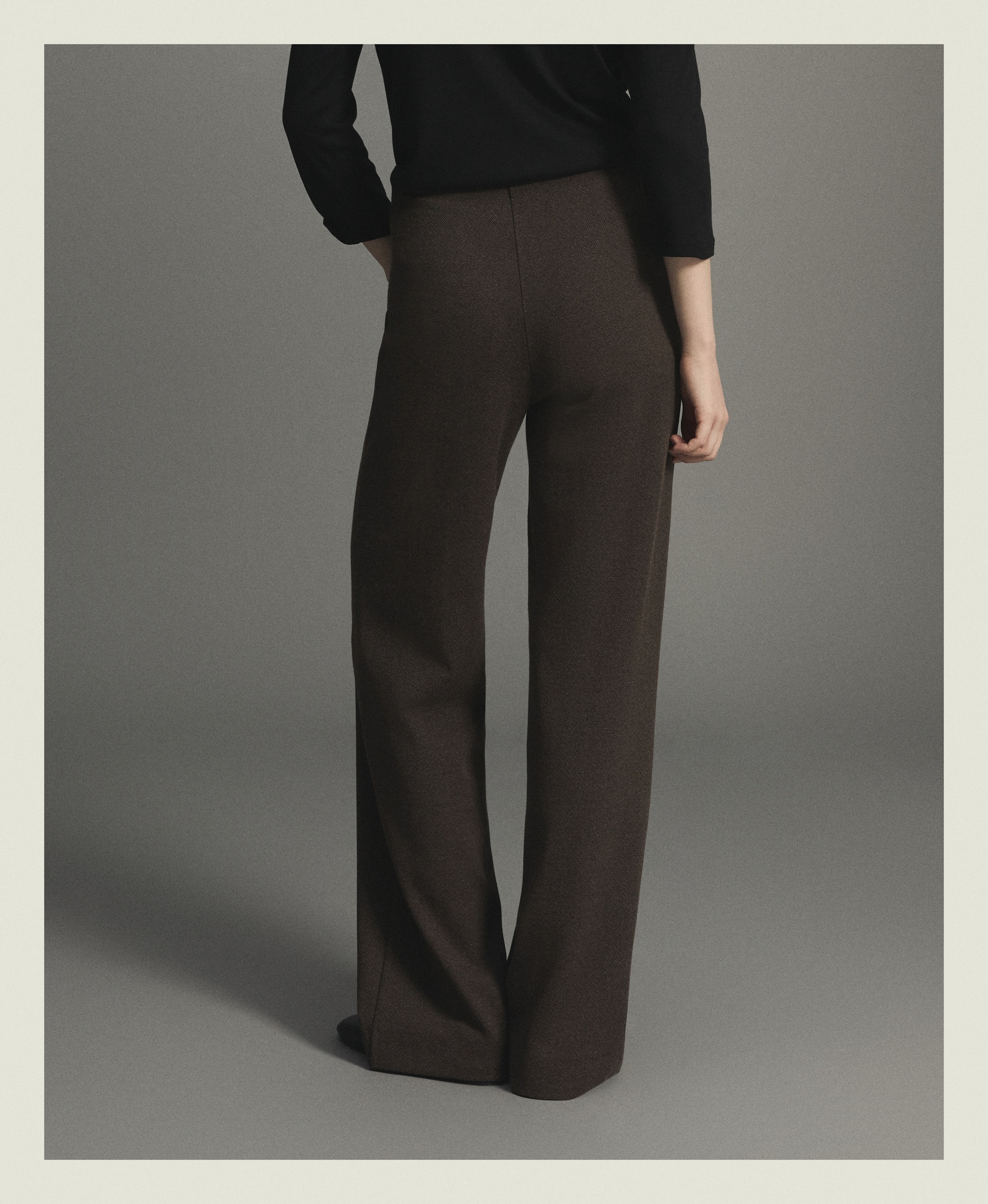 Pantalón de mujer recto espiga - Woman Limited El Corte Inglés - Marrón Marrón-3
