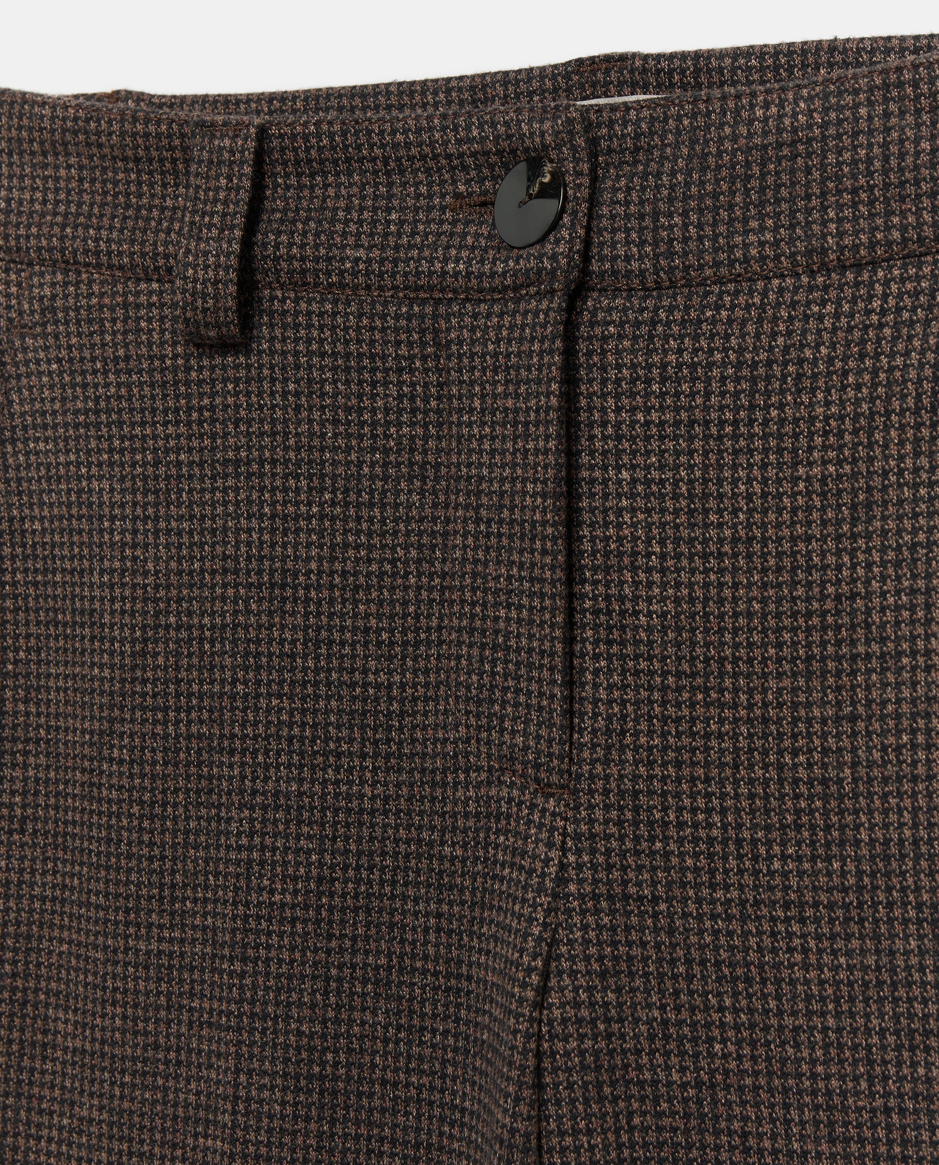 Pantalón de mujer ancho cuadros - Woman Limited El Corte Inglés - Marrón Marrón-5