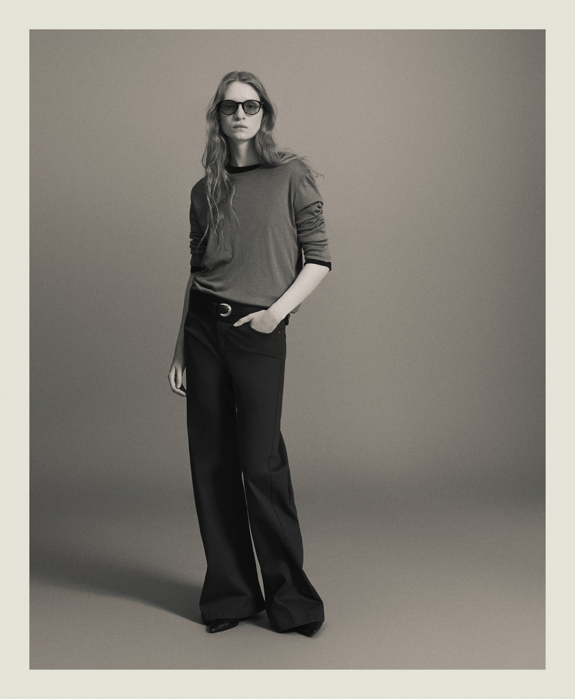 Pantalón flare denim de mujer - Woman Limited El Corte Inglés - Marrón Marrón-1