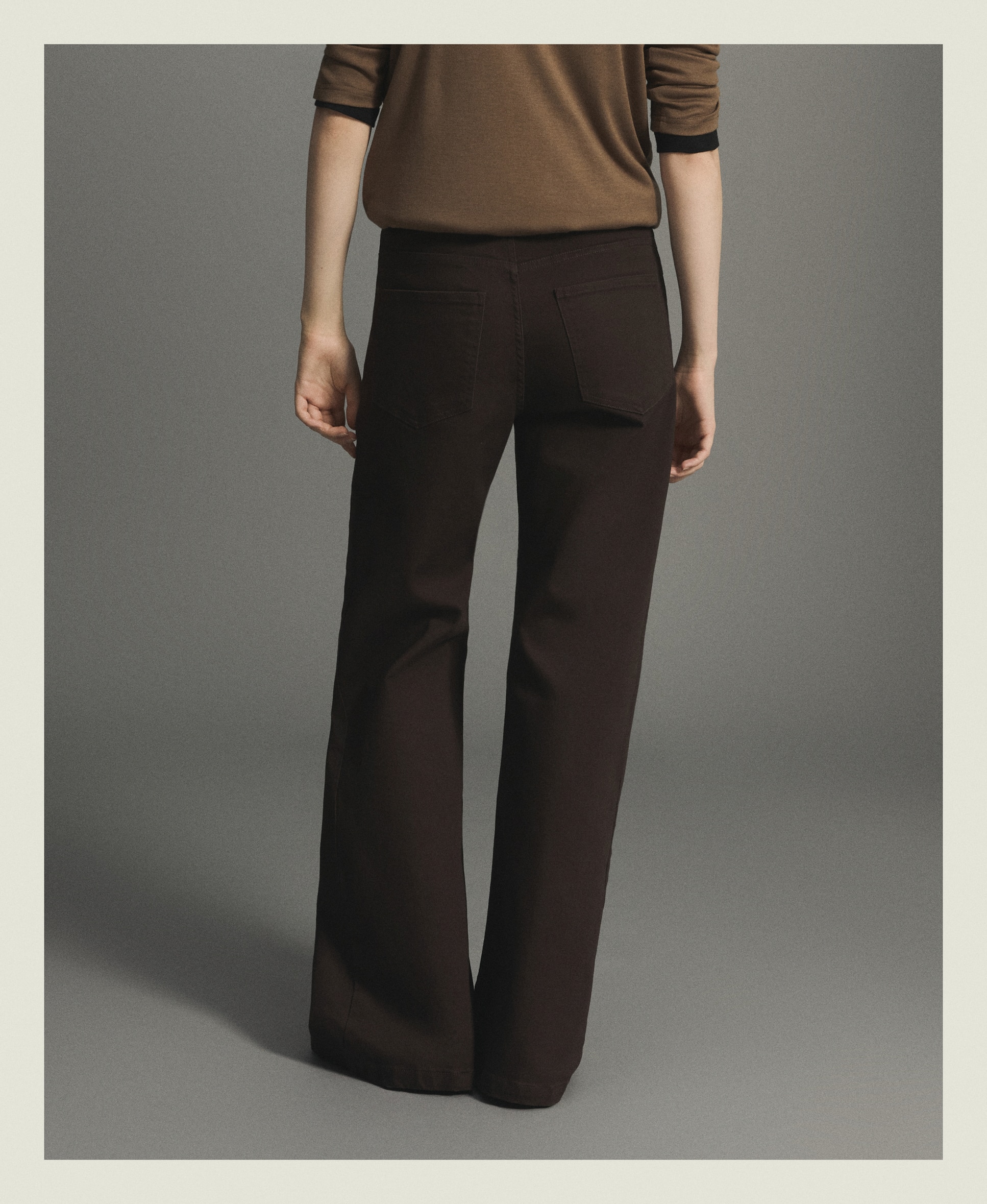 Pantalón flare denim de mujer - Woman Limited El Corte Inglés - Marrón Marrón-3