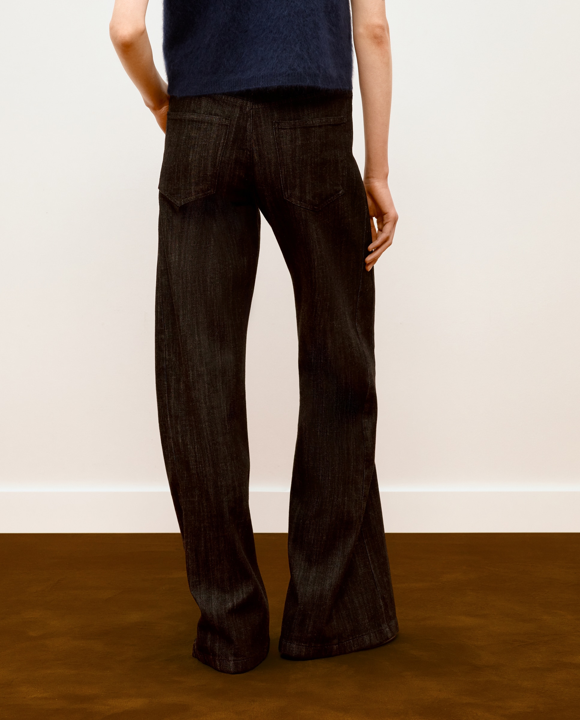 Pantalón flare denim de mujer - Woman Limited El Corte Inglés - Negro intenso Negro intenso-3