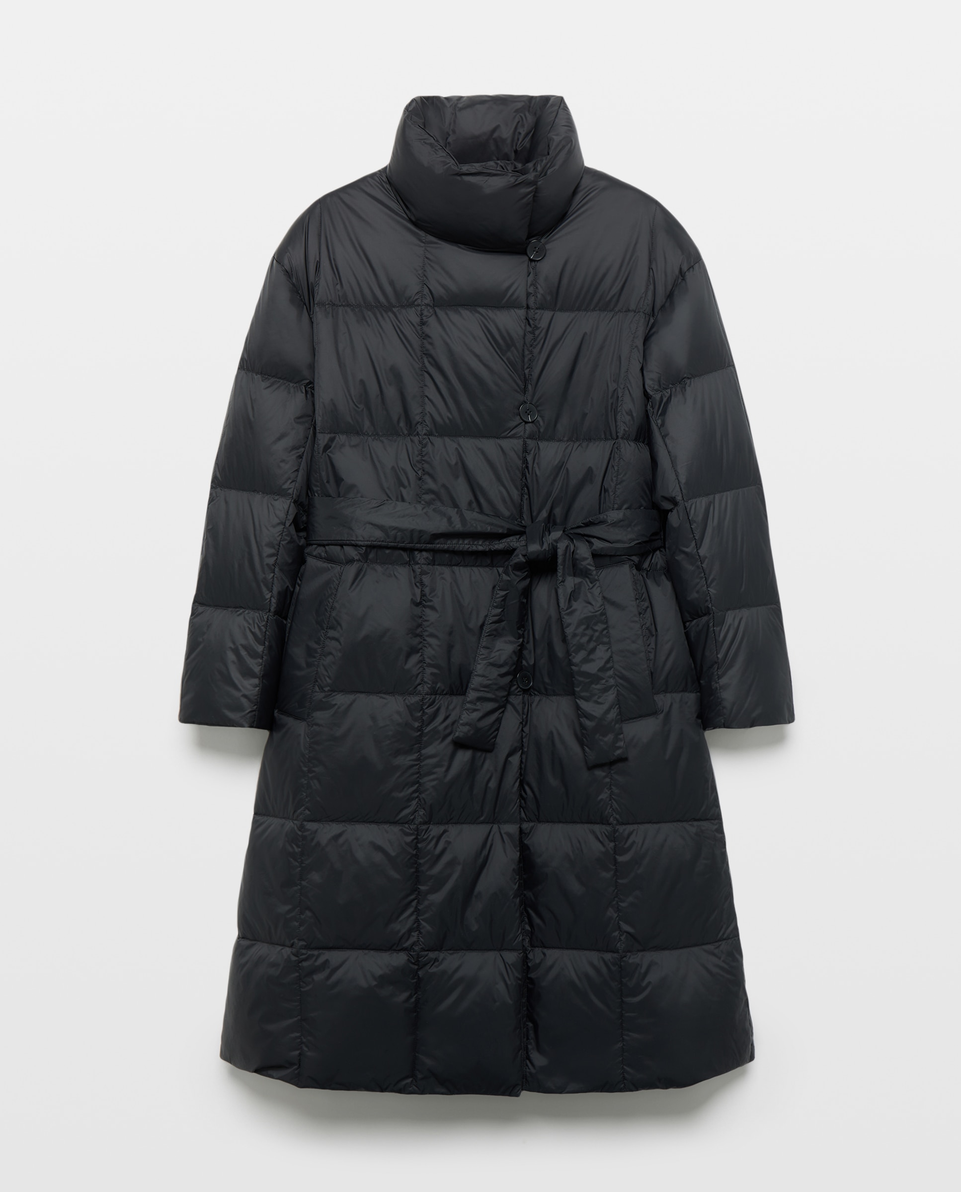 Abrigo de mujer con cuello envolvente acolchado largo - Woman Limited El Corte Inglés - Negro Negro-5