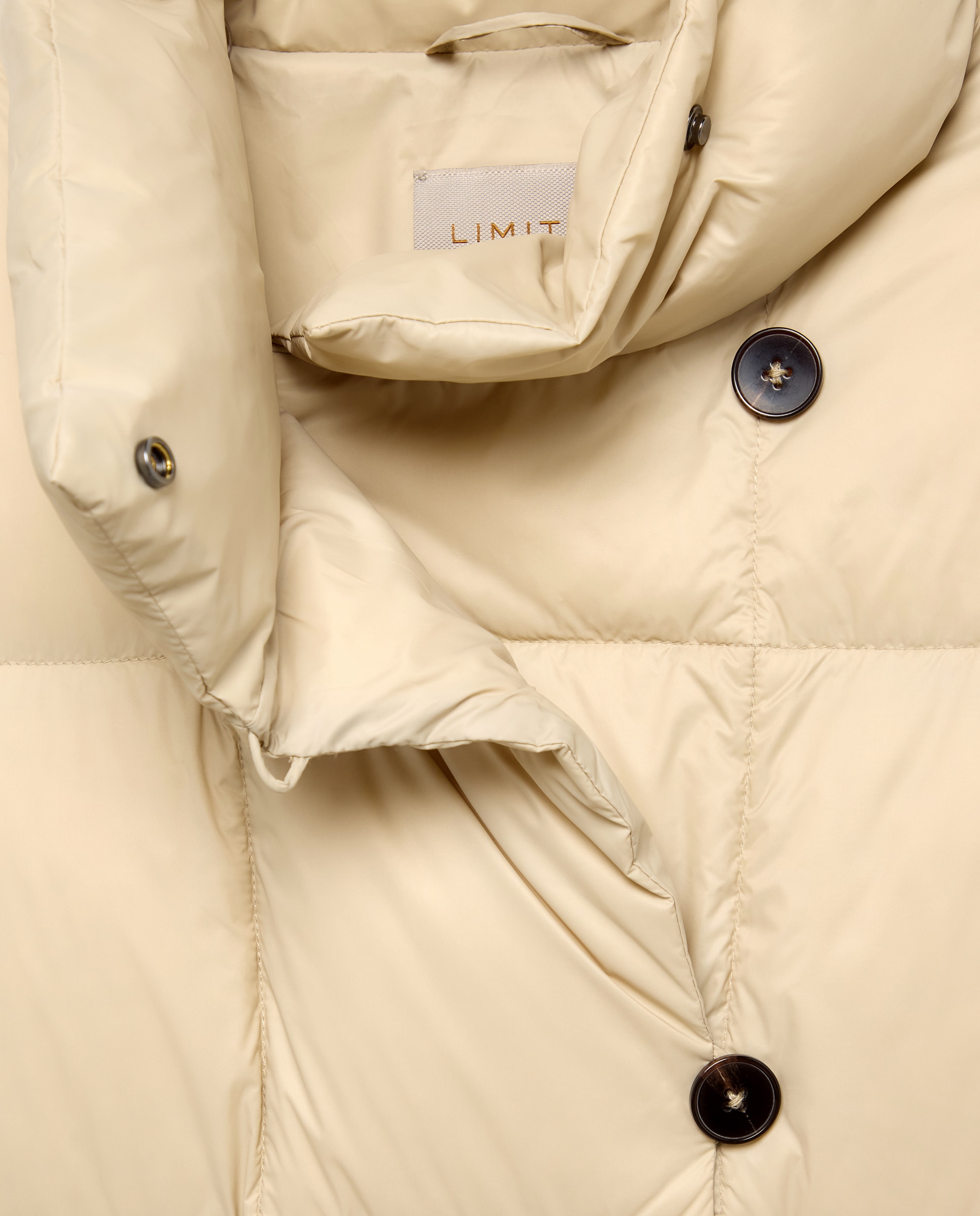 Abrigo de mujer con cuello envolvente acolchado largo - Woman Limited El Corte Inglés - 710 Beige 710 Beige-6