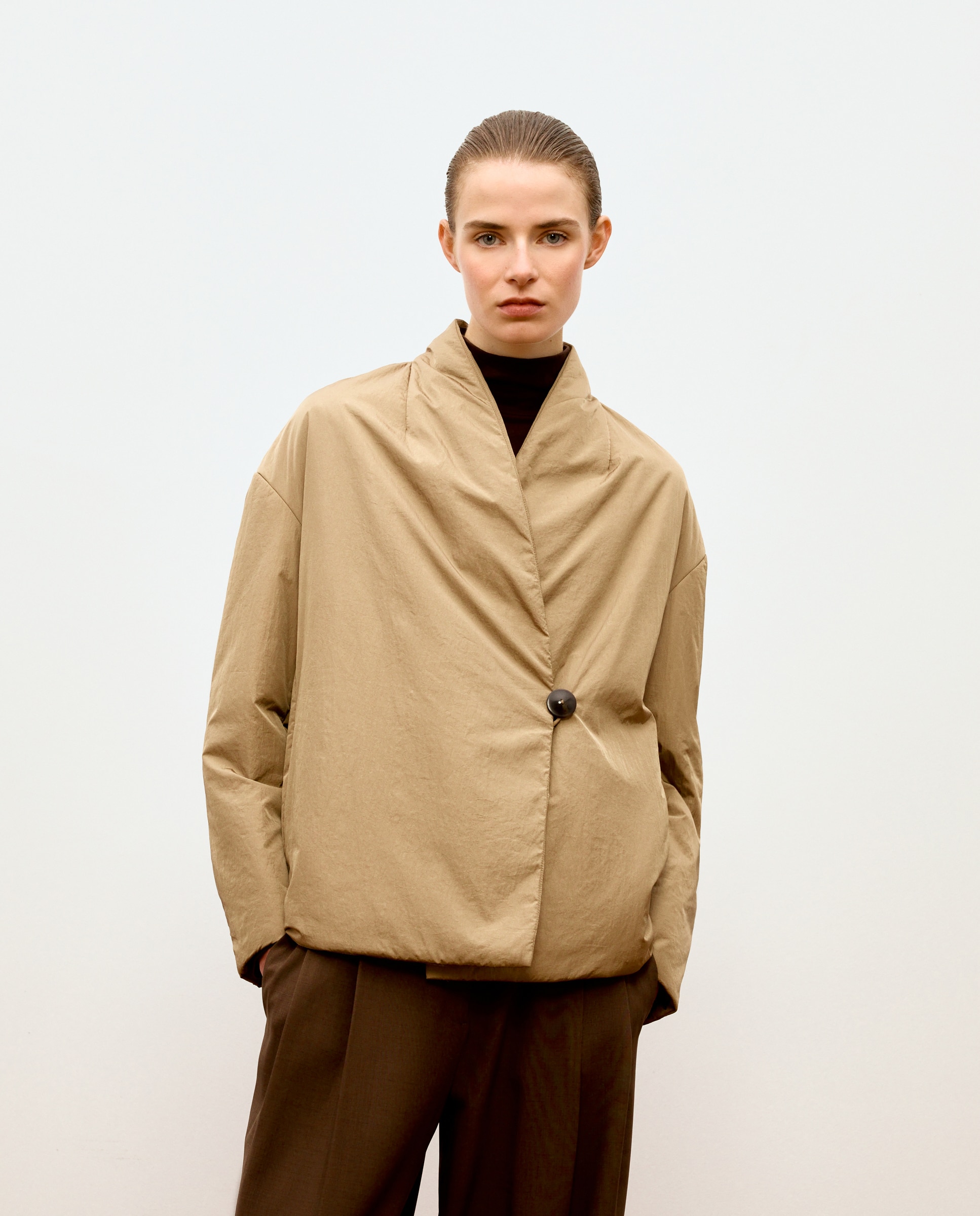 Chaquetón corto liso de mujer - Woman Limited El Corte Inglés - 390 Oro 390 Oro-2
