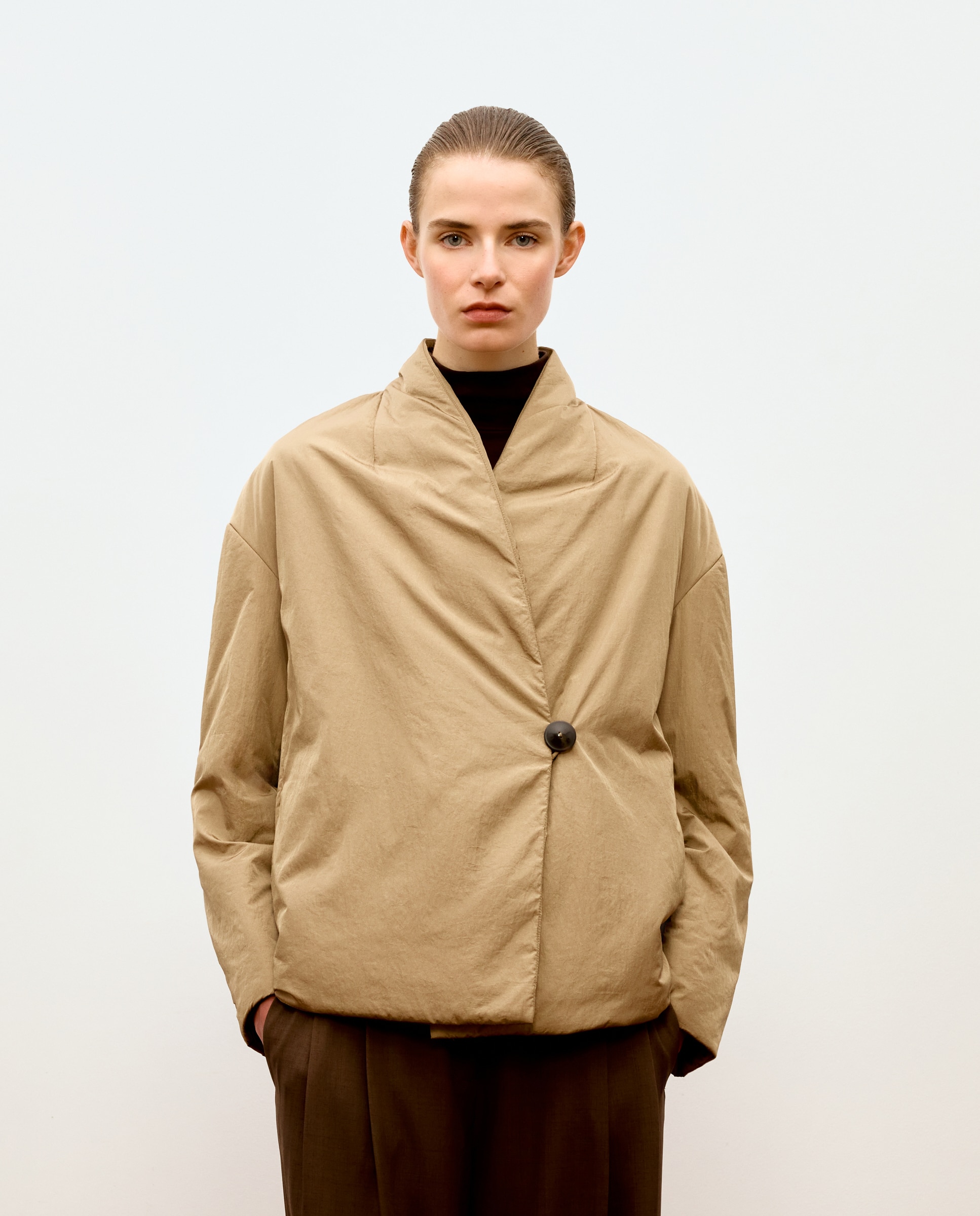 Chaquetón corto liso de mujer - Woman Limited El Corte Inglés - 390 Oro 390 Oro-5