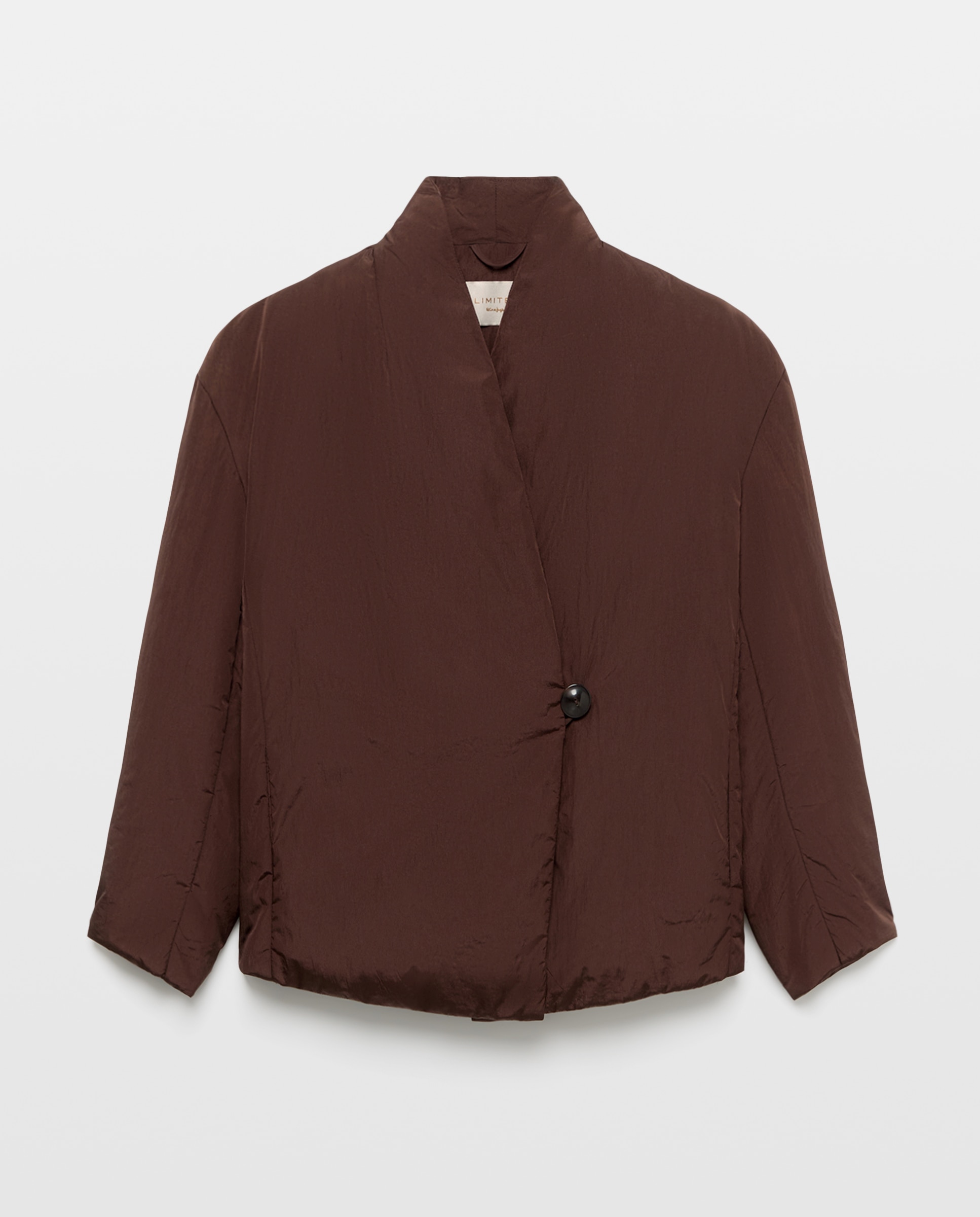 Chaquetón corto liso de mujer - Woman Limited El Corte Inglés - Marrón Marrón-4