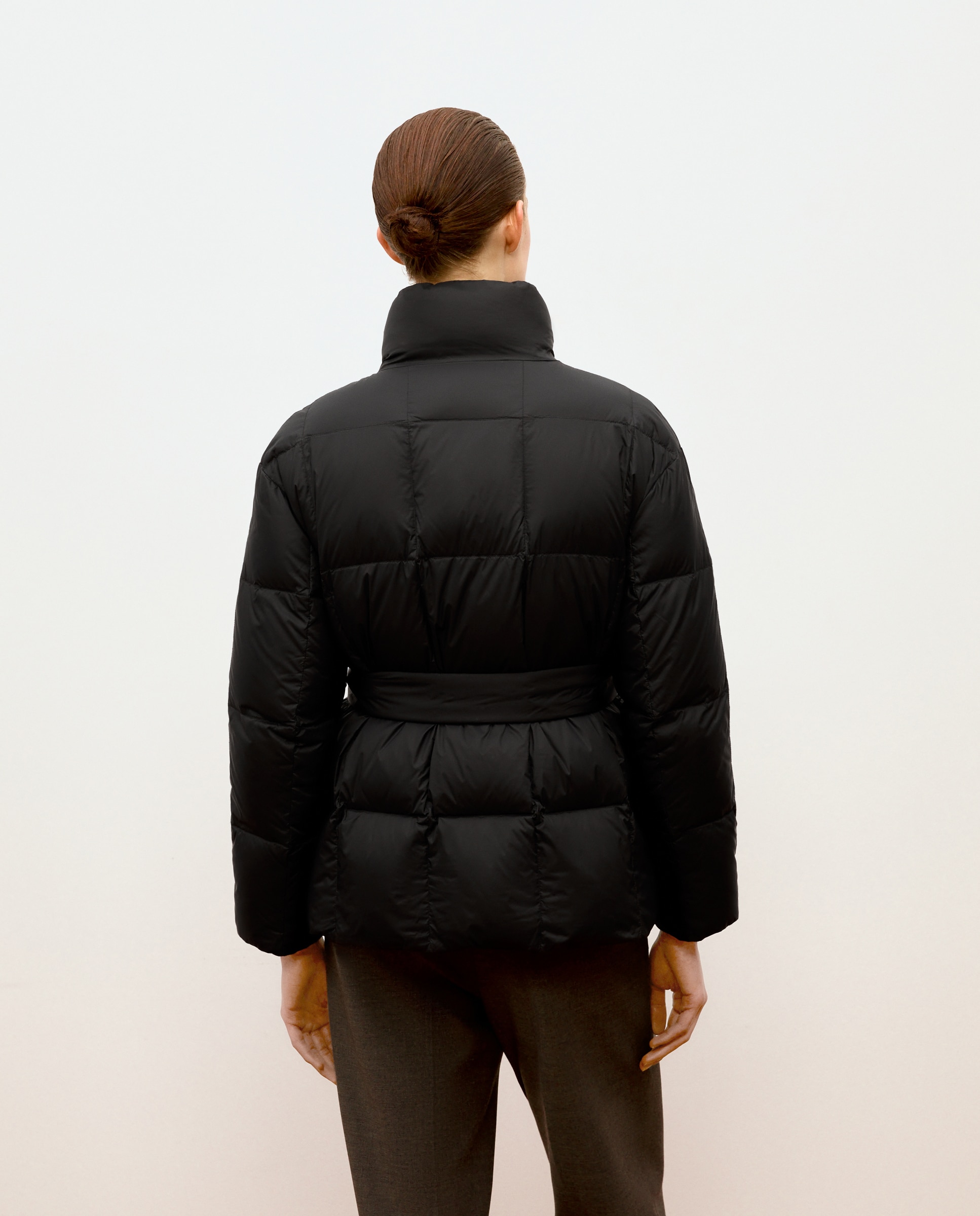 Chaquetón envolvente de plumas acolchado de mujer - Woman Limited El Corte Inglés - Negro Negro-3