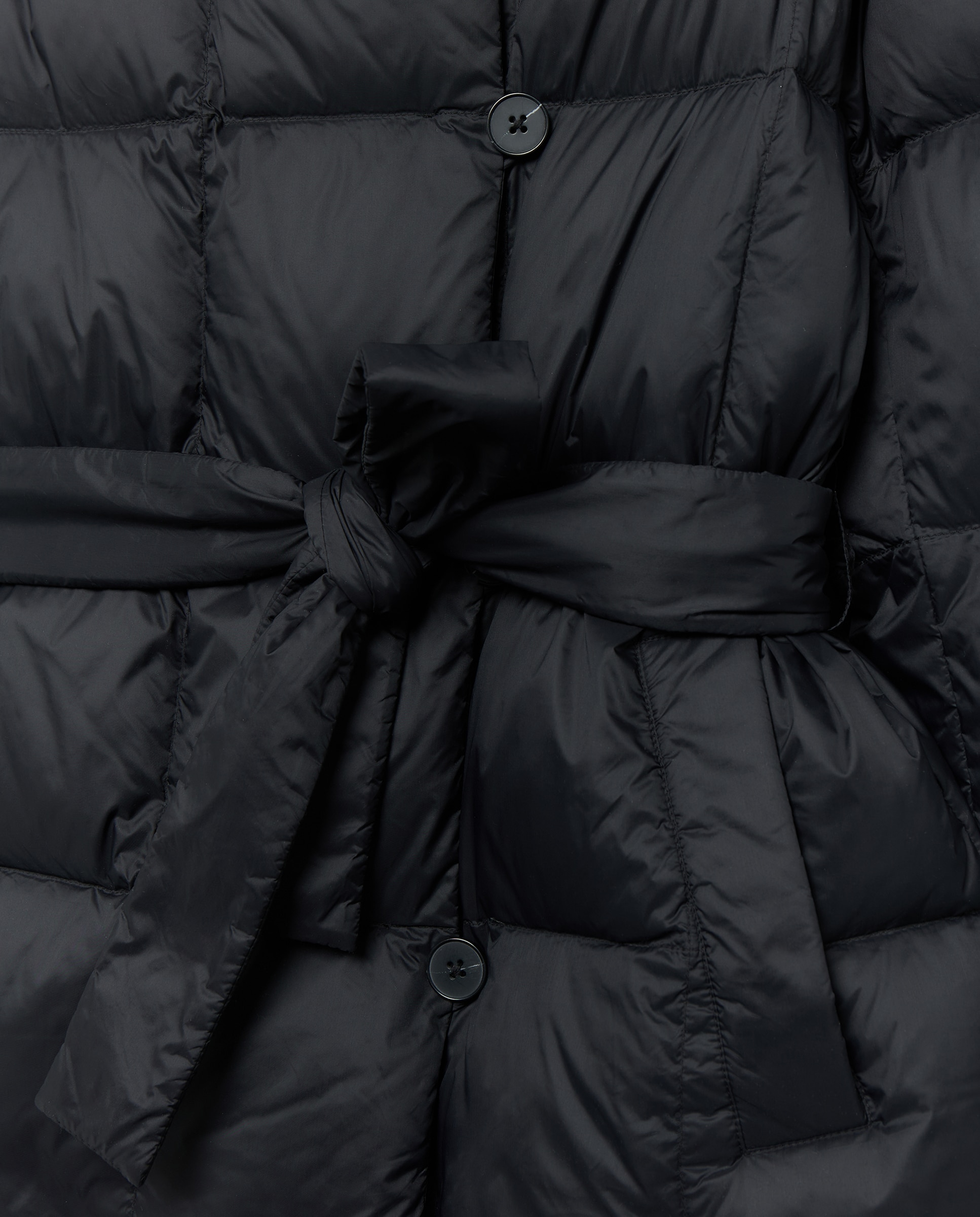 Chaquetón envolvente de plumas acolchado de mujer - Woman Limited El Corte Inglés - Negro Negro-6