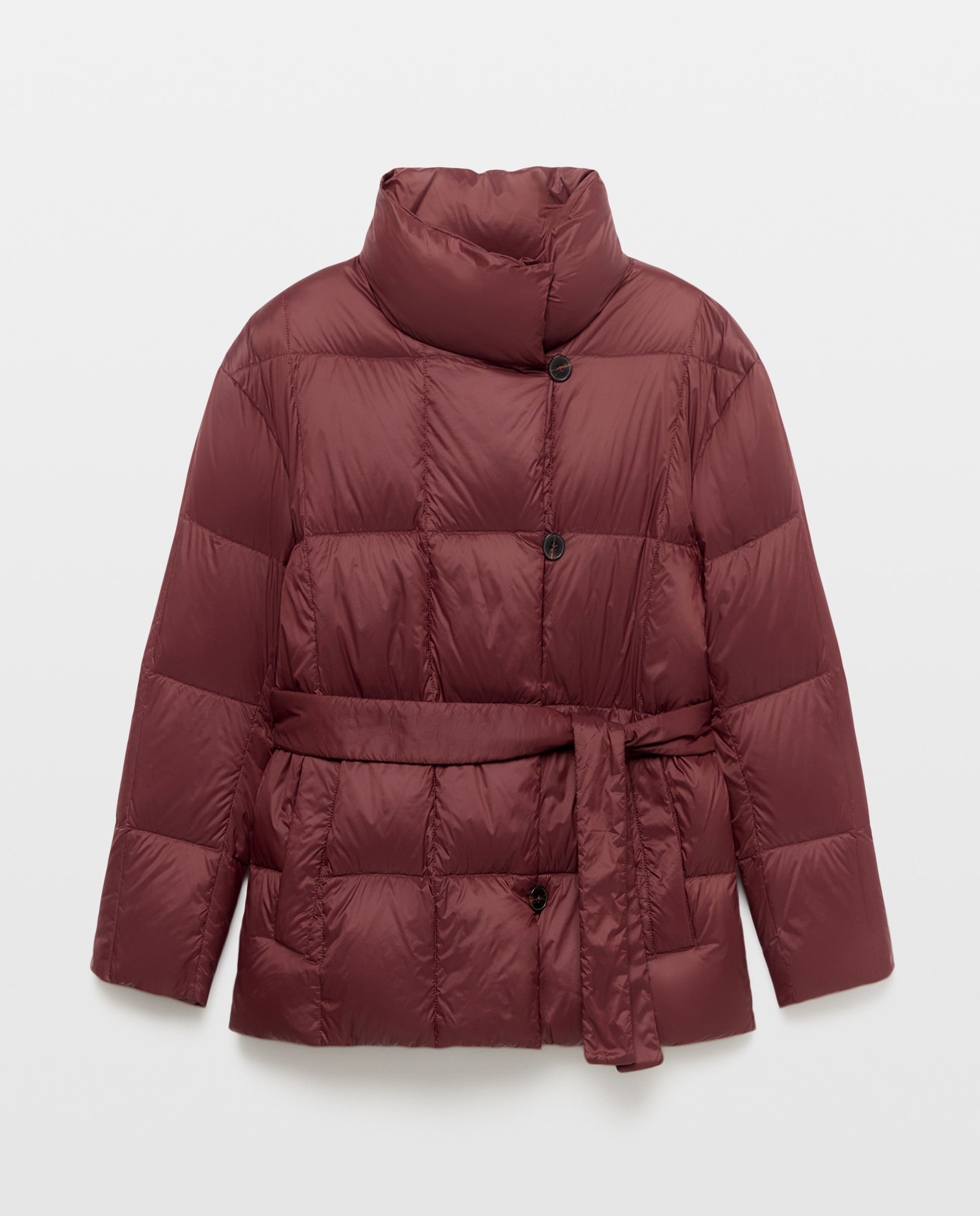 Chaquetón envolvente de plumas acolchado de mujer - Woman Limited El Corte Inglés - 290 Burdeos 290 Burdeos-4