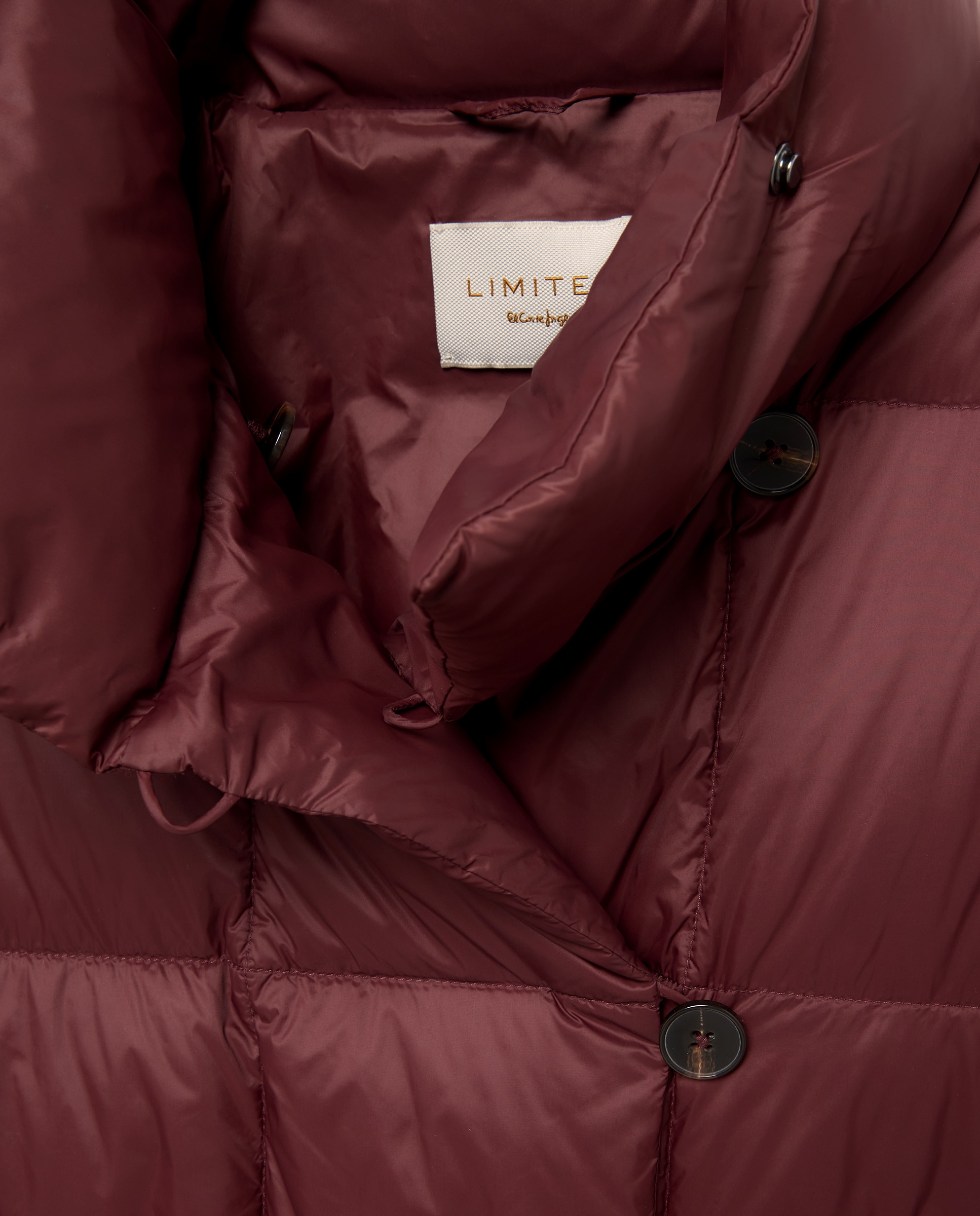 Chaquetón envolvente de plumas acolchado de mujer - Woman Limited El Corte Inglés - 290 Burdeos 290 Burdeos-5