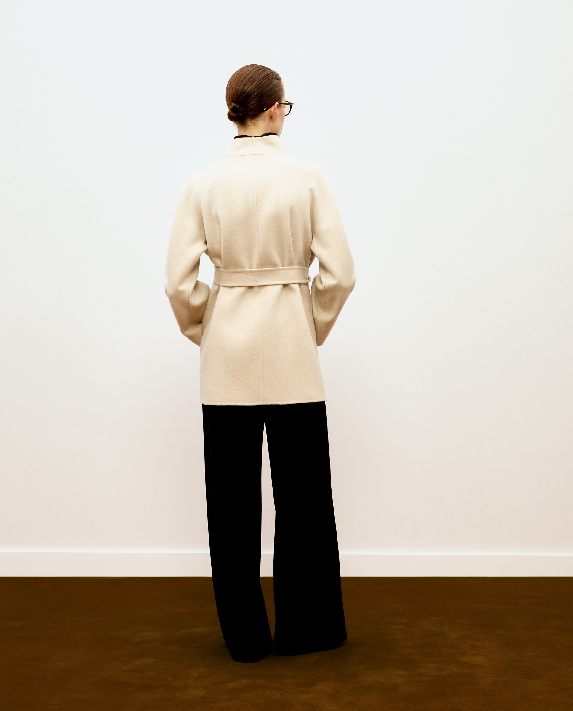 Chaquetón cruzado en paño con cinturón de mujer - Woman Limited El Corte Inglés - Beige Beige-5
