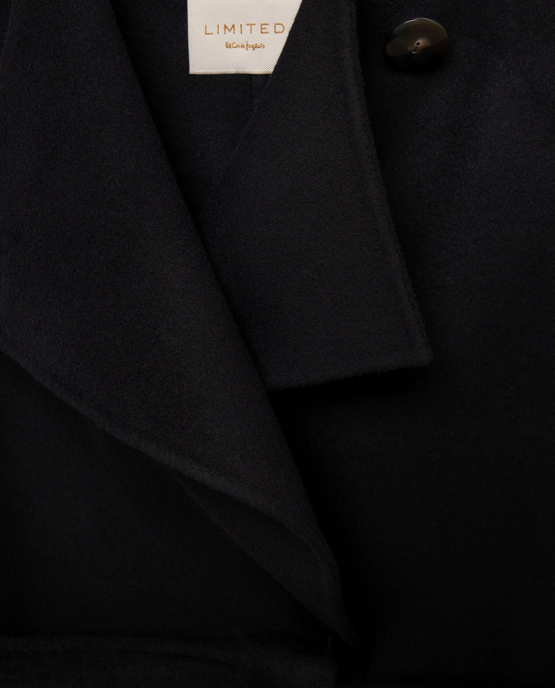 Chaquetón cruzado en paño con cinturón de mujer - Woman Limited El Corte Inglés - Negro Negro-6