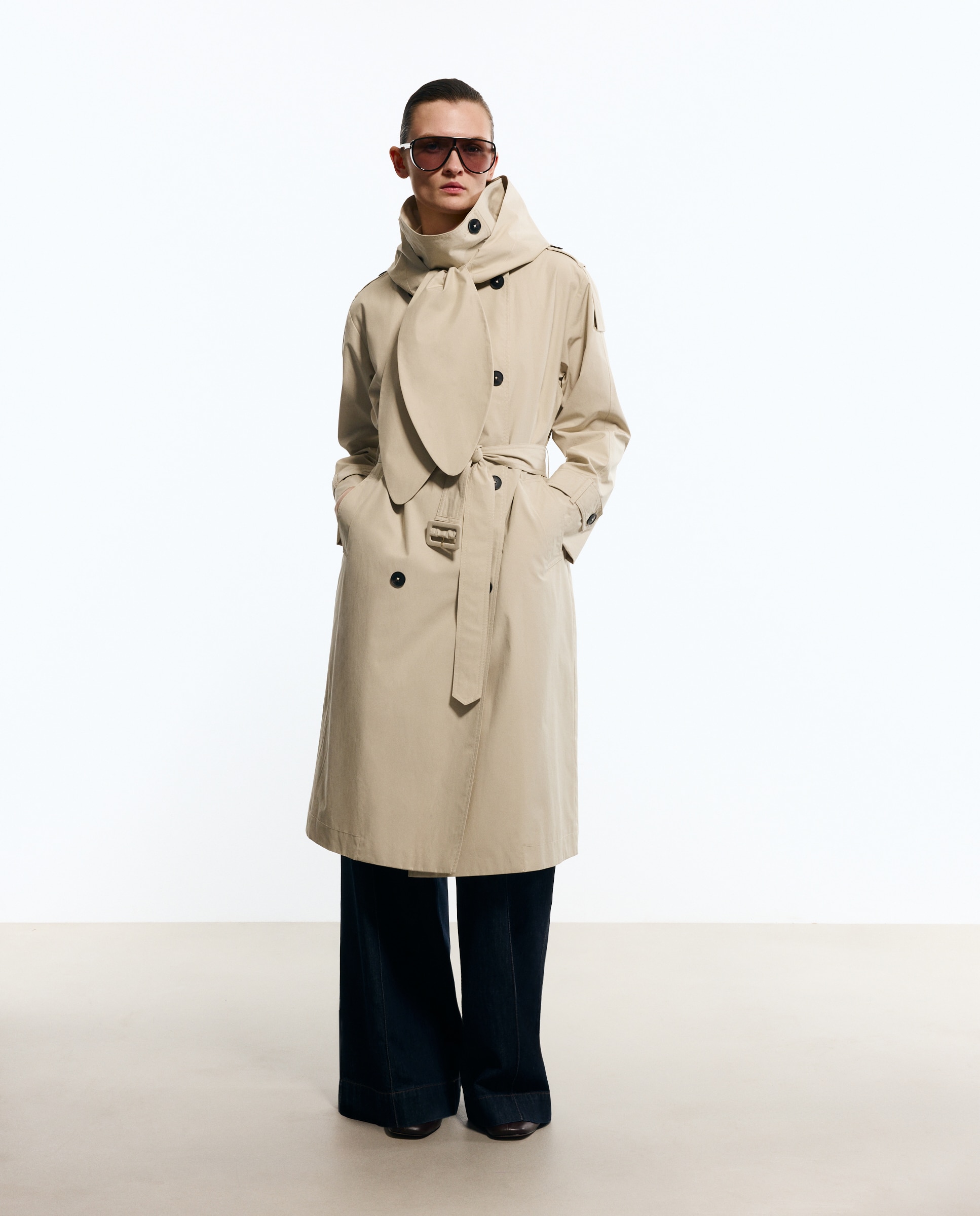 Impermeável Liso Comprido Gelo-1