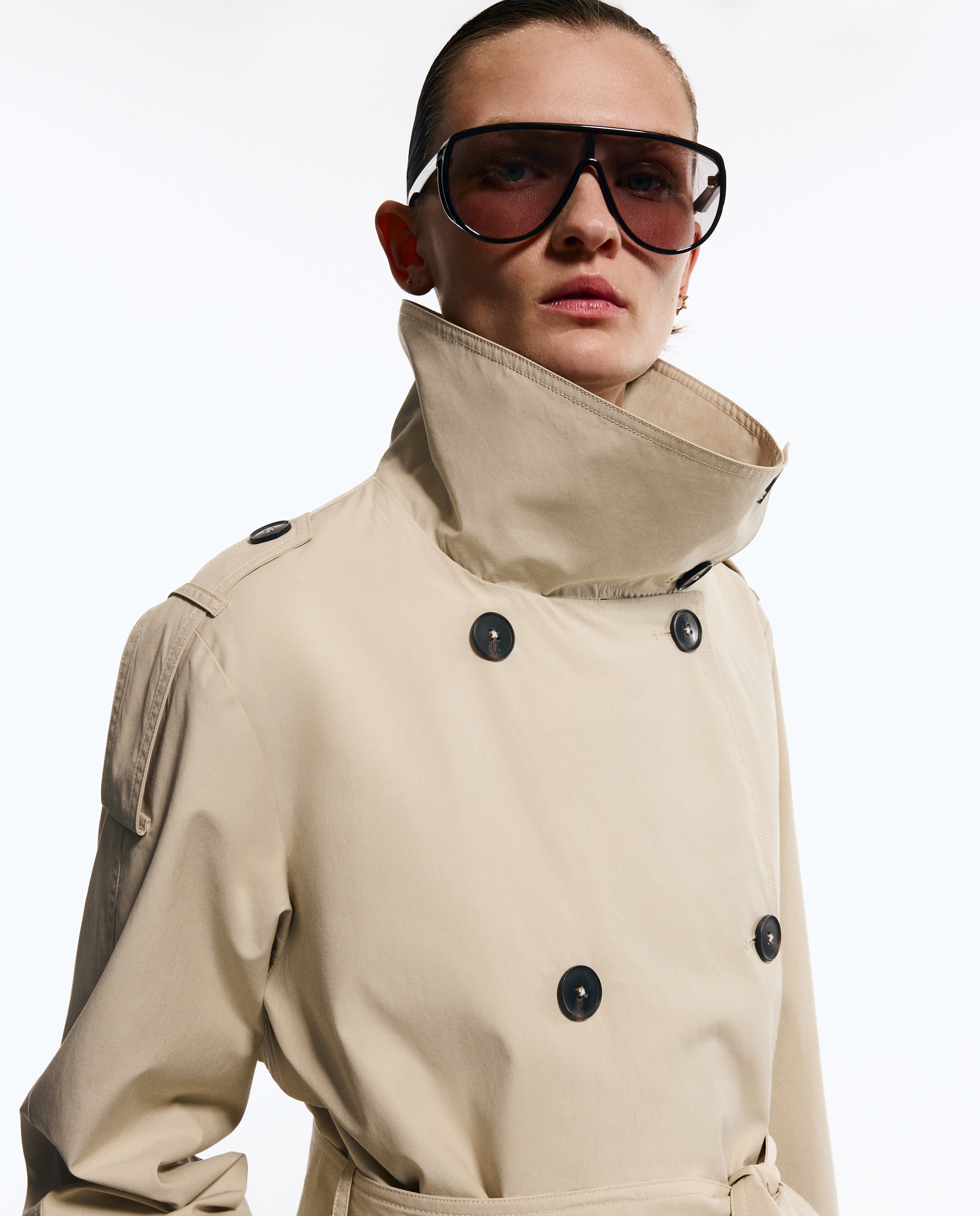 Impermeável Liso Comprido Gelo-3