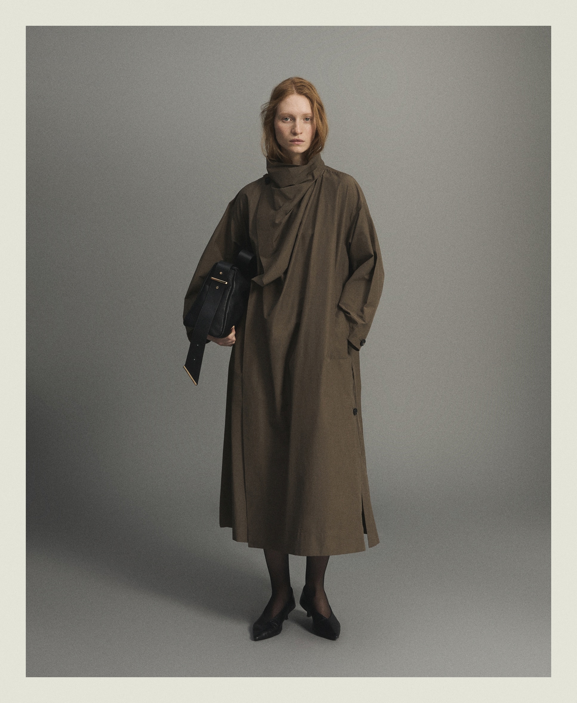 Trench larga de mujer con cuello chimenea - Woman Limited El Corte Inglés - 520 Kaki 520 Kaki-1