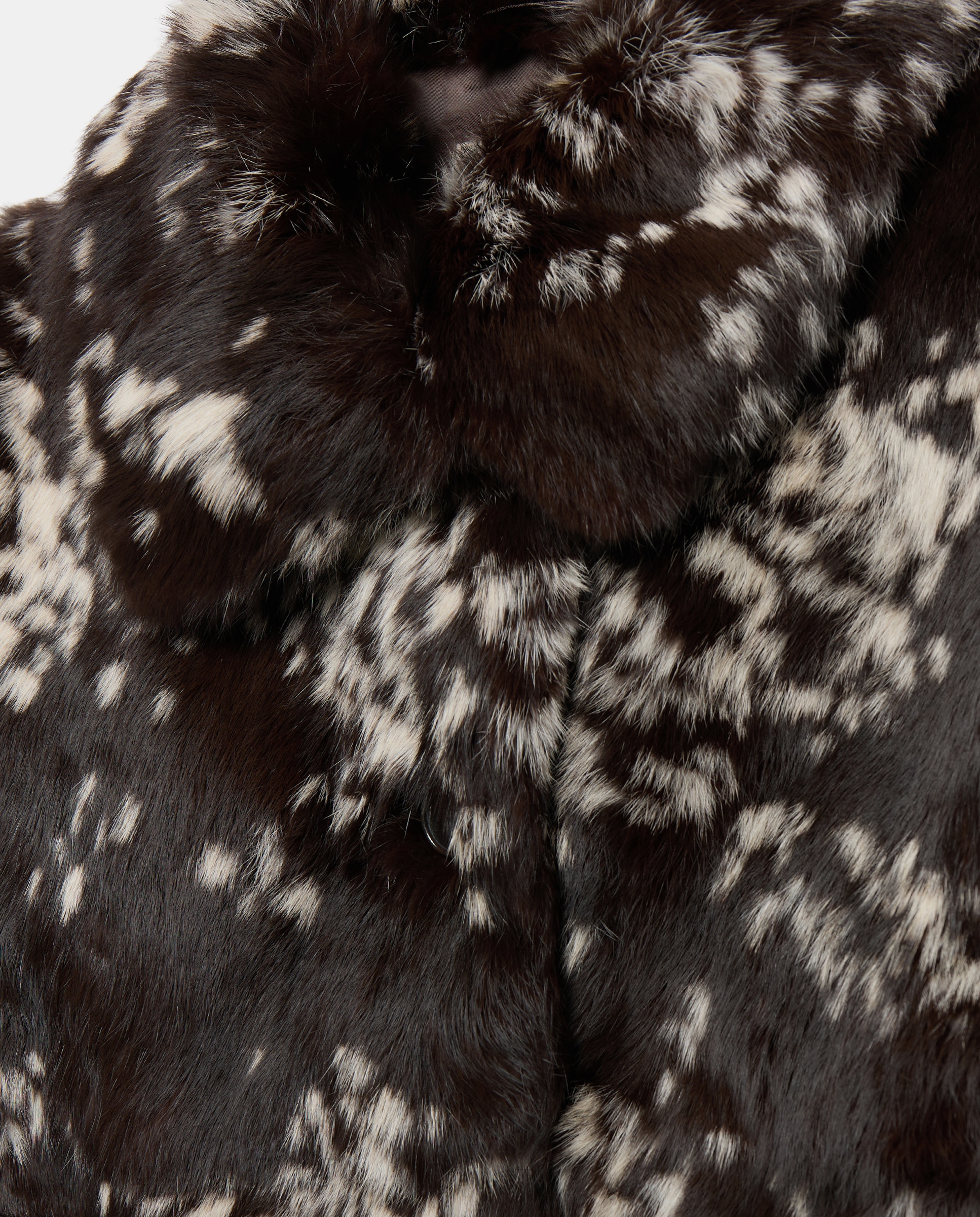 Chaquetón animal print de mujer de pelo de conejo - Woman Limited El Corte Inglés - Marrón Marrón-6
