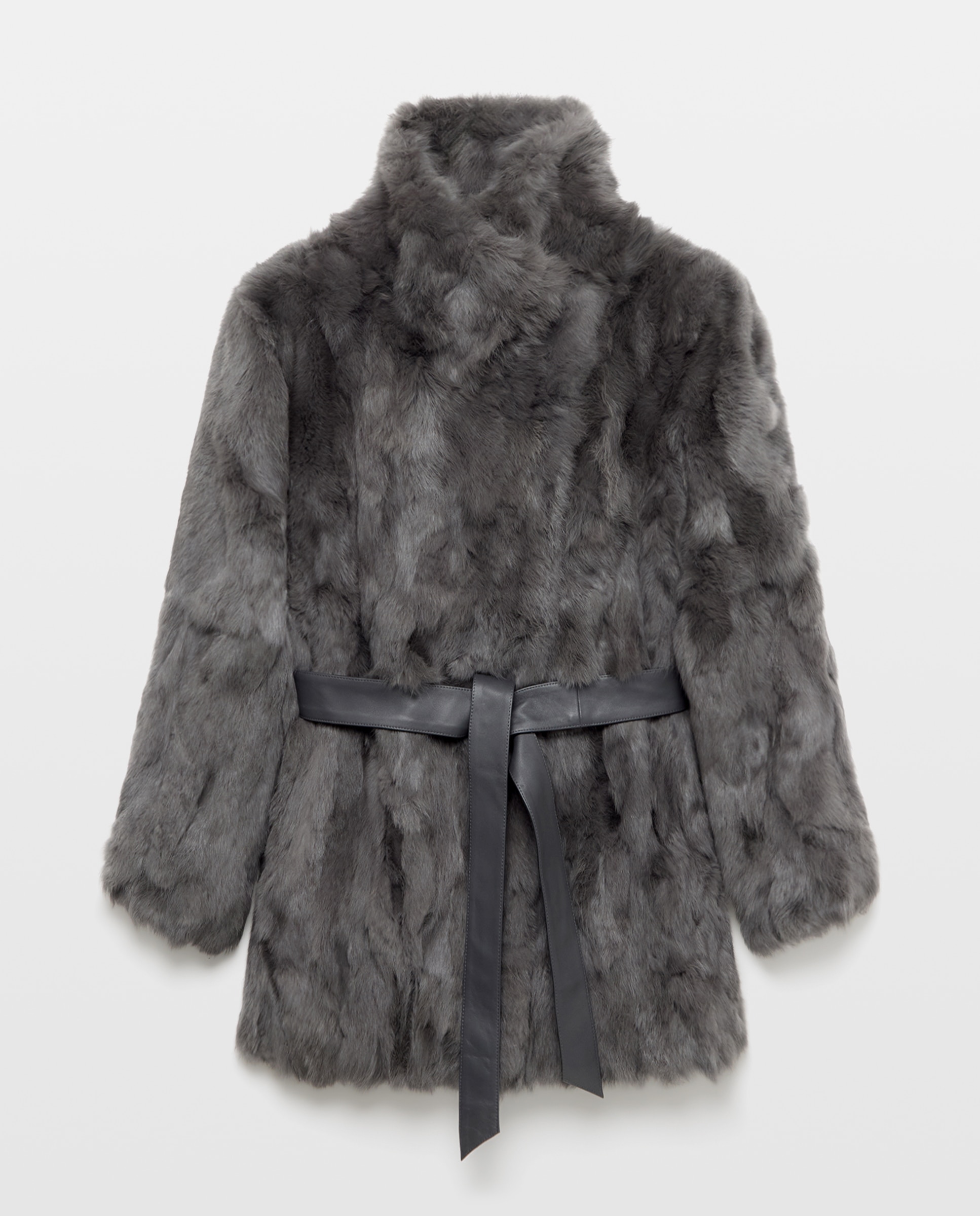 Abrigo de mujer en pelo de conejo - Woman Limited El Corte Inglés - 820 Gris medio 820 Gris medio-5