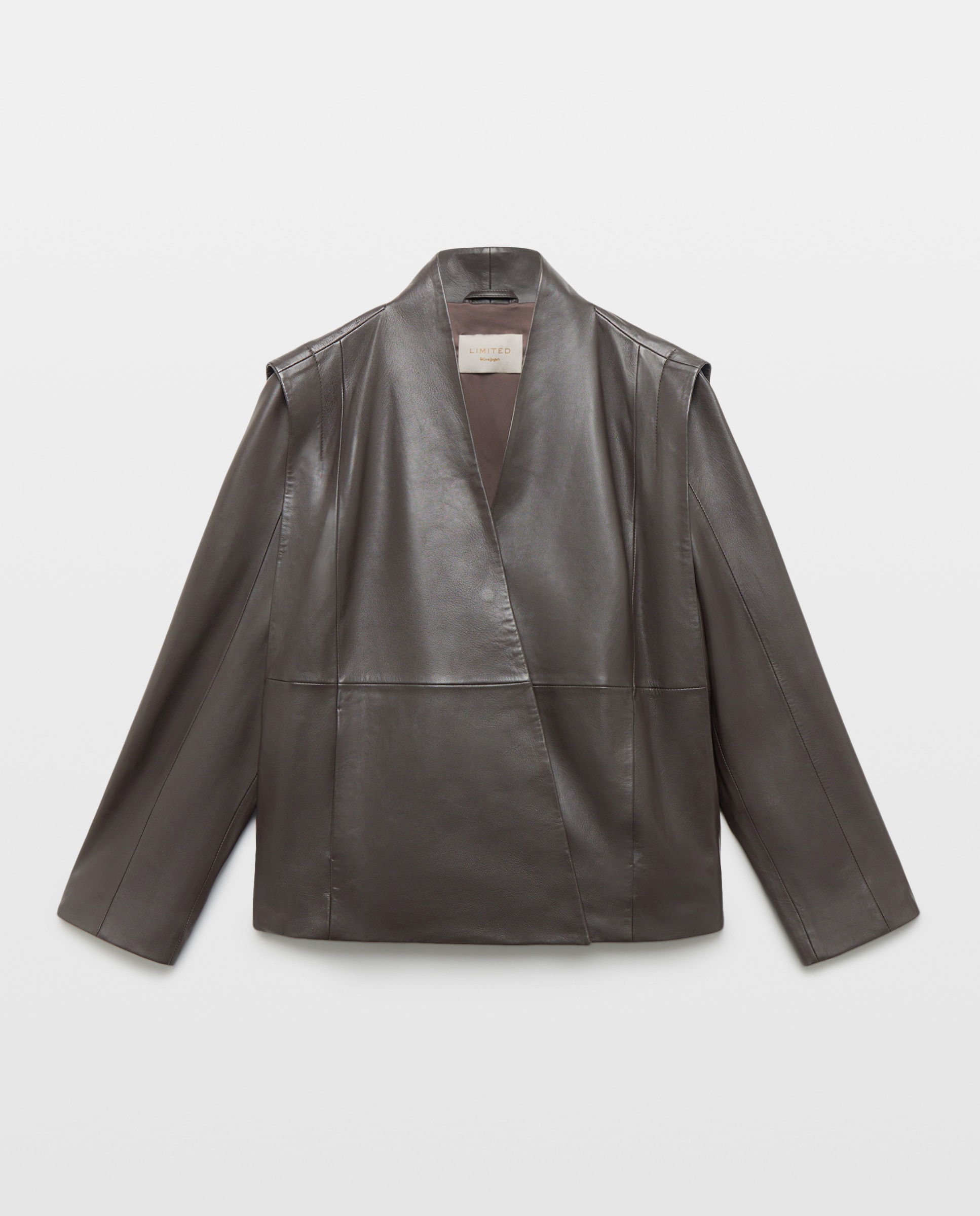 Cazadora de mujer realizada en piel - Woman Limited El Corte Inglés - Marrón Marrón-5