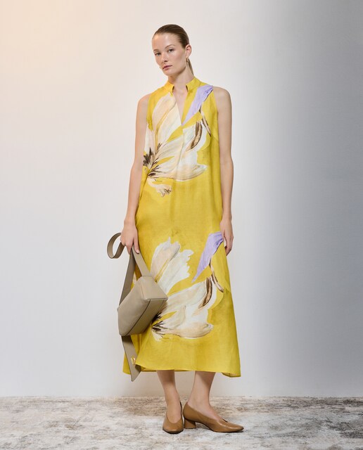 Imagen 0 de Vestido sin mangas con cuello mao