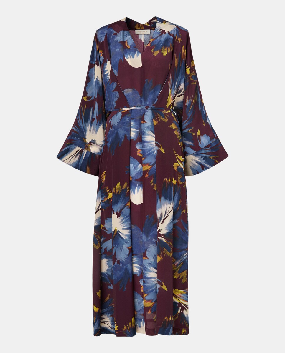 Vestido Tipo Túnica com Estampado Floral Vermelho-4