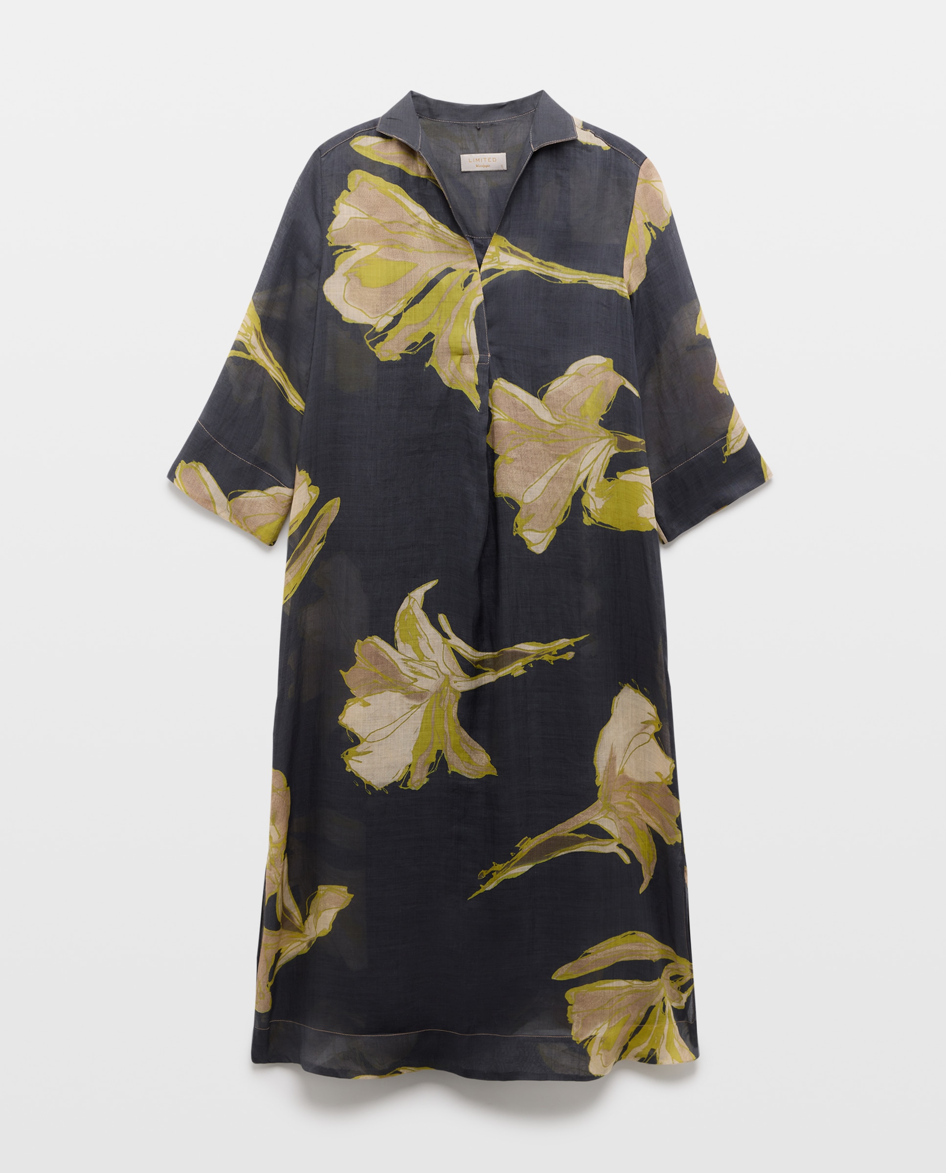 Vestido Tipo Túnica com Estampado Floral Verde-5