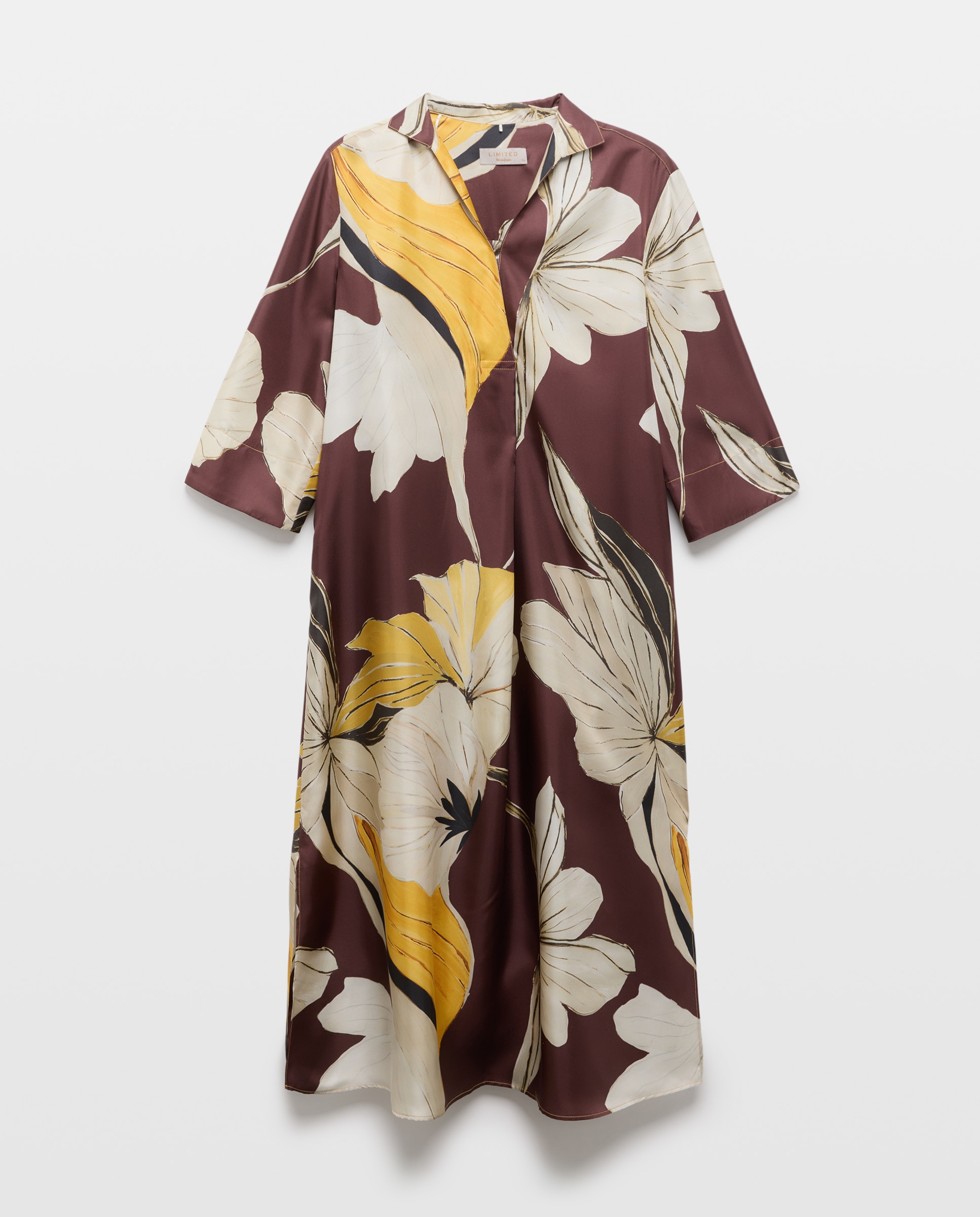 Vestido Tipo Túnica com Estampado Floral Vermelho-5