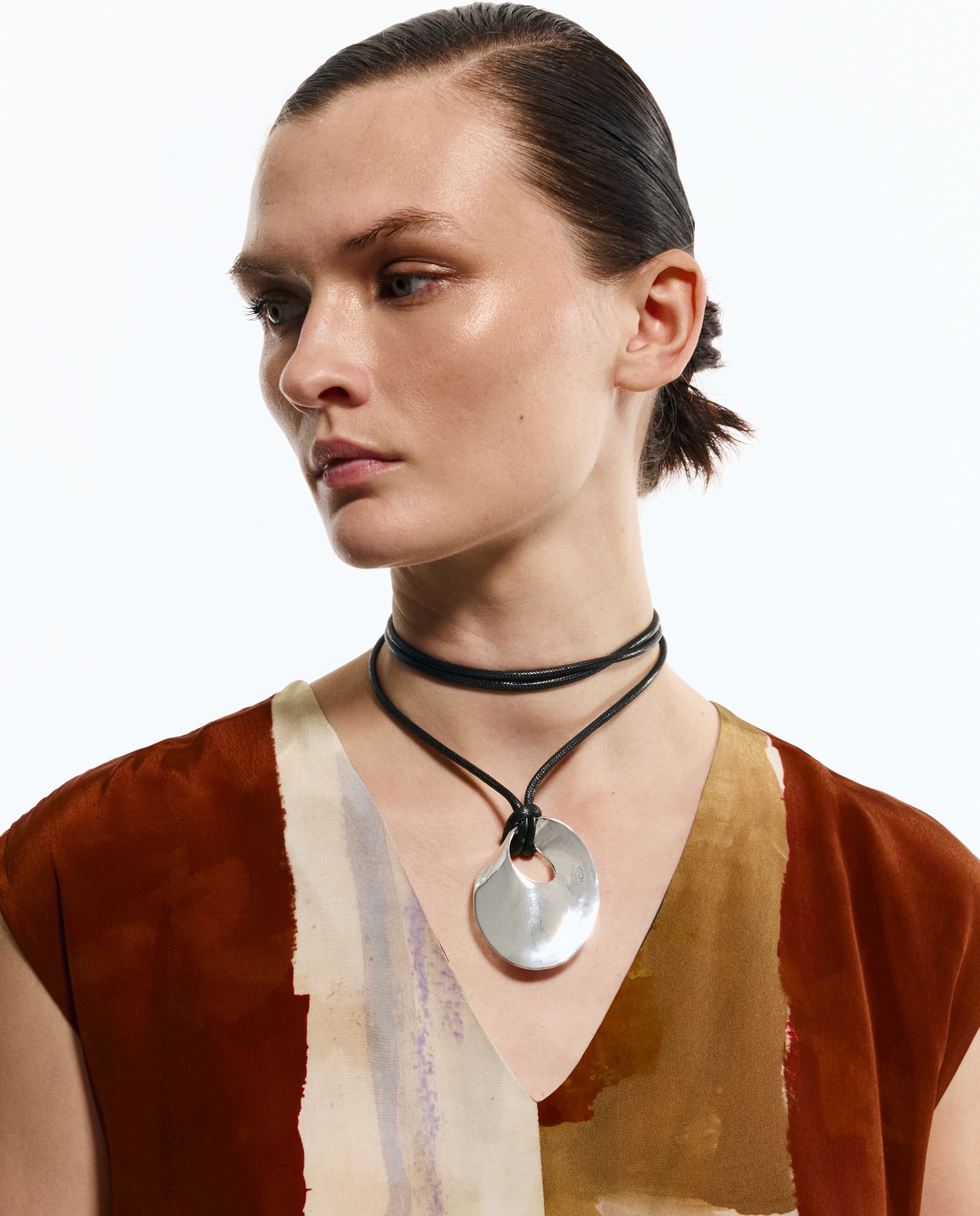 Vestido midi estampado Vermelho-2