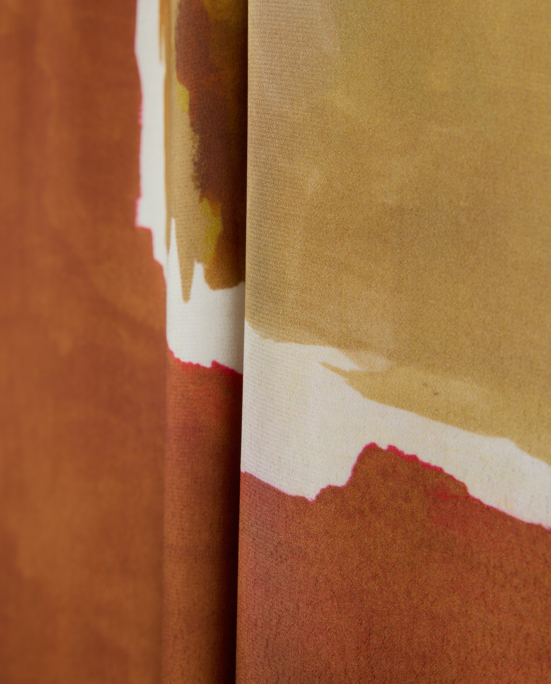 Vestido midi estampado Vermelho-6