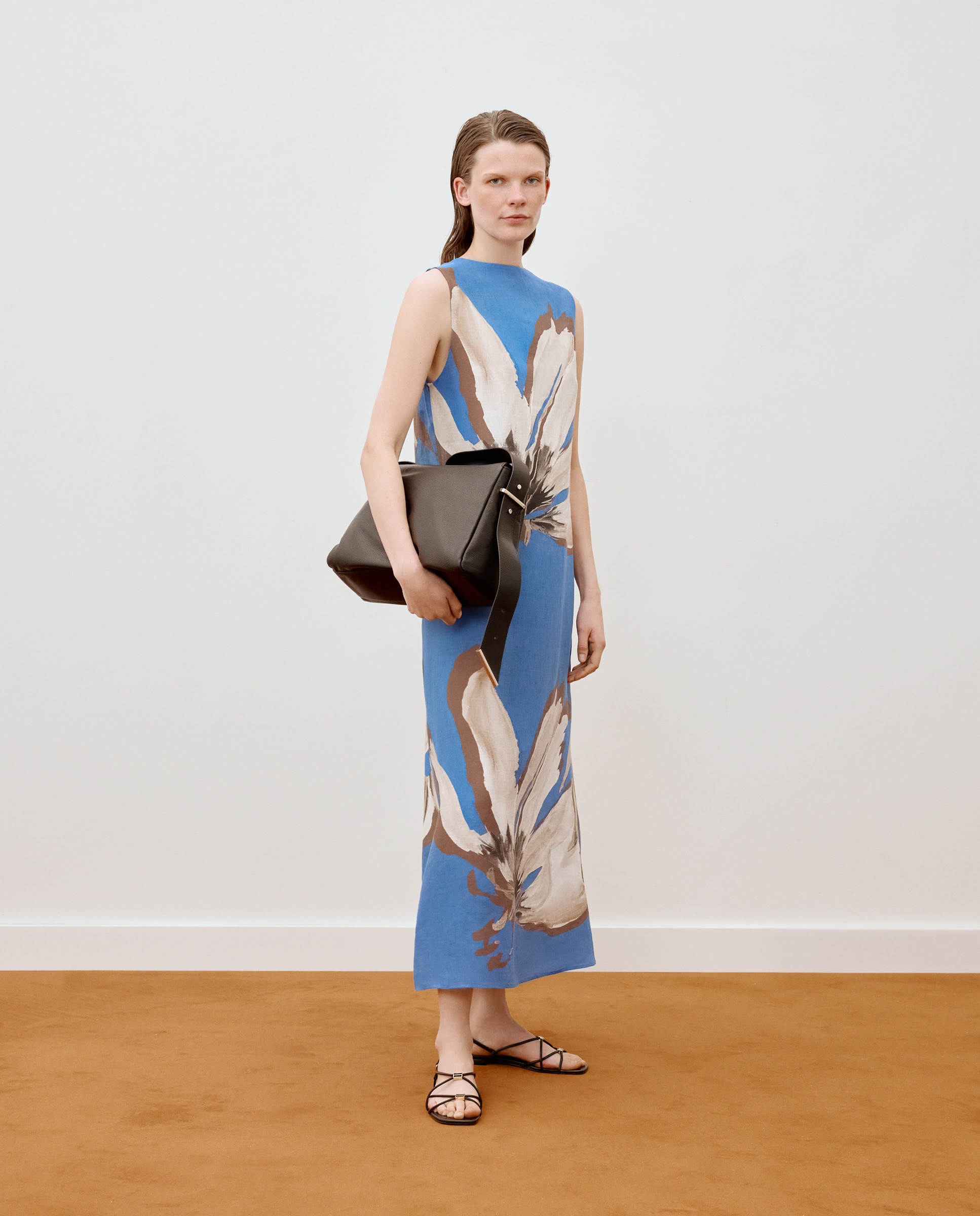 Vestido Túnica com Estampado Floral Azul-1