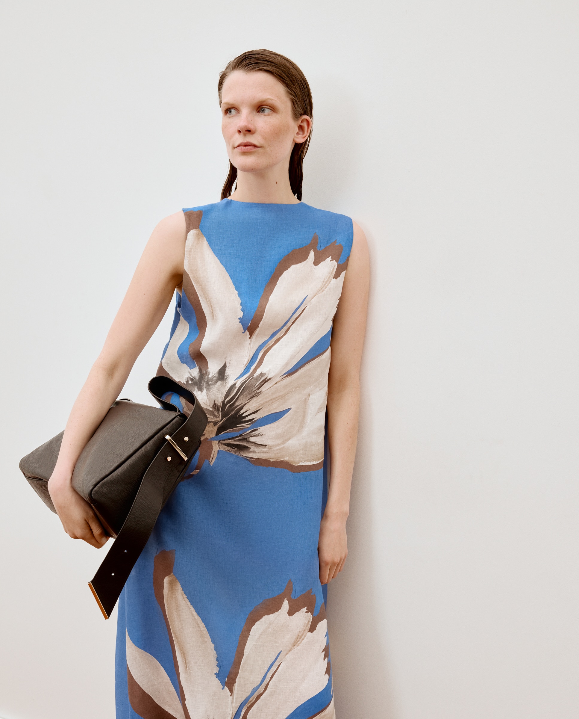 Vestido Túnica com Estampado Floral Azul-2