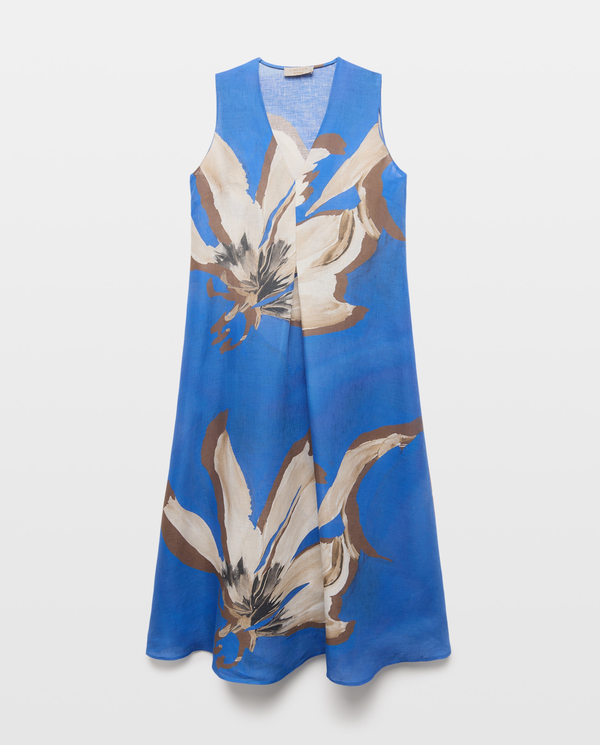 Vestido Túnica com Estampado Floral Azul-4