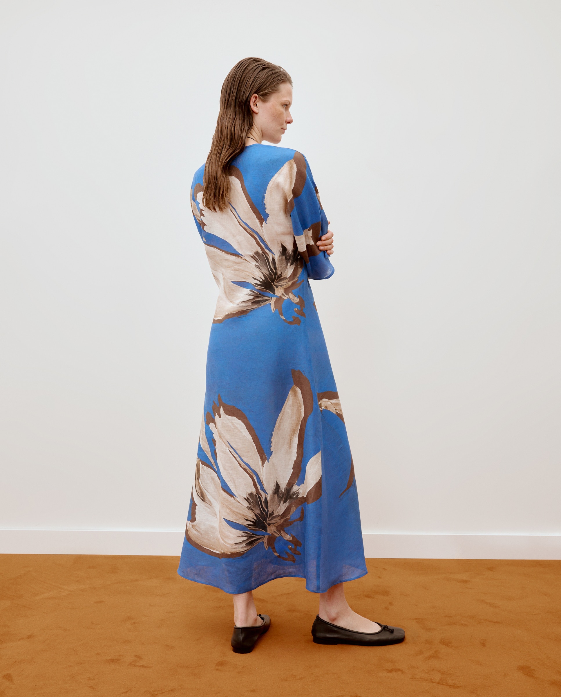 Vestido Túnica com Estampado Floral Azul-3