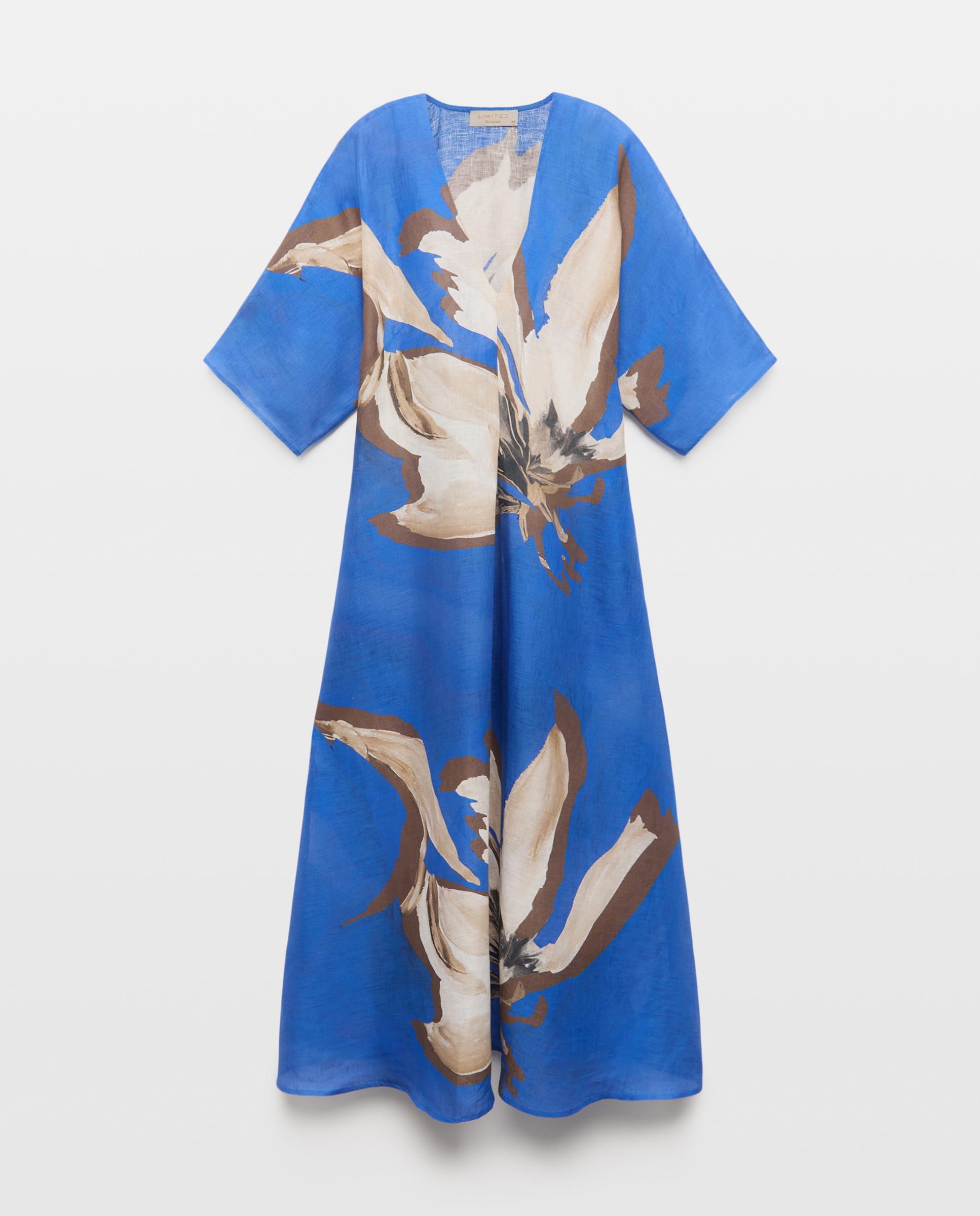 Vestido Túnica com Estampado Floral Azul-5