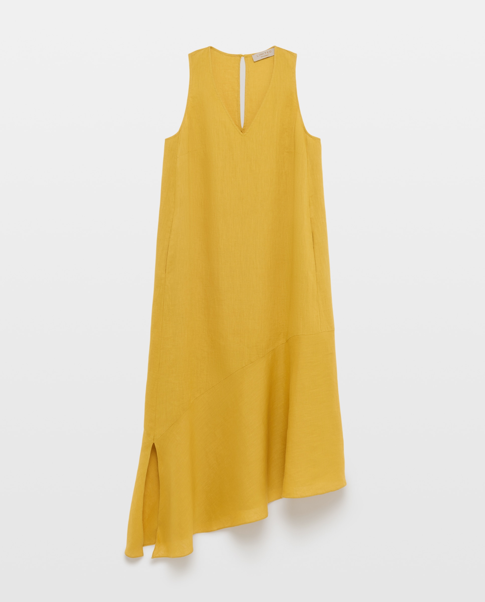 Vestido sem mangas e com decote em bico 300 Amarelo-5