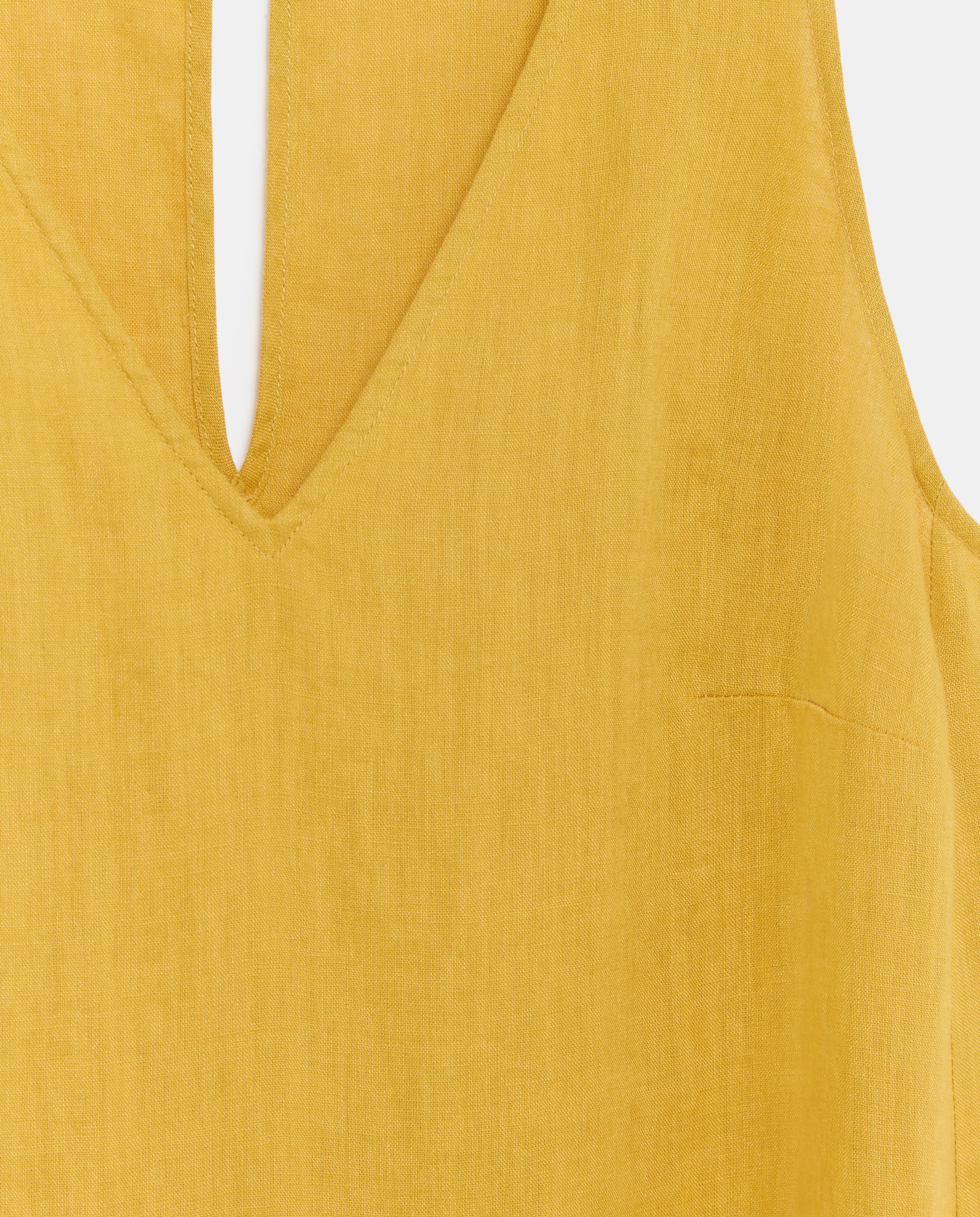 Vestido sem mangas e com decote em bico 300 Amarelo-6