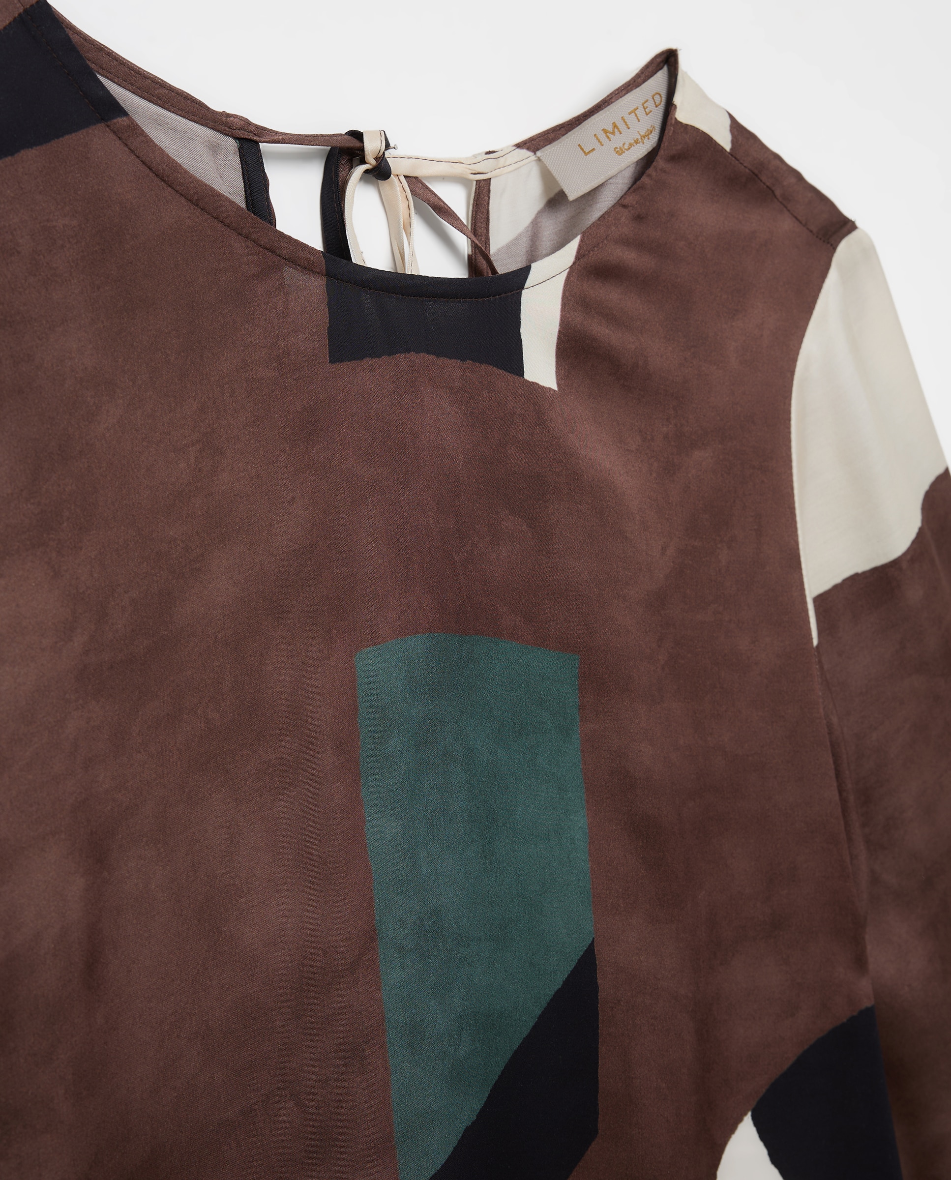 Vestido tipo túnica com estampado geométrico Verde-6