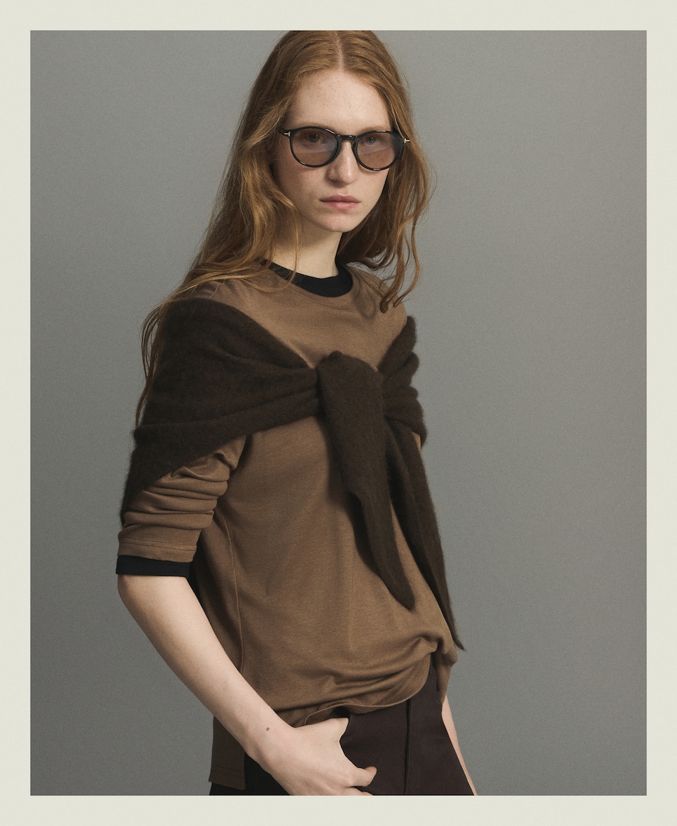 Imagen 0 de Pañuelo de mujer de cashmere Marrón