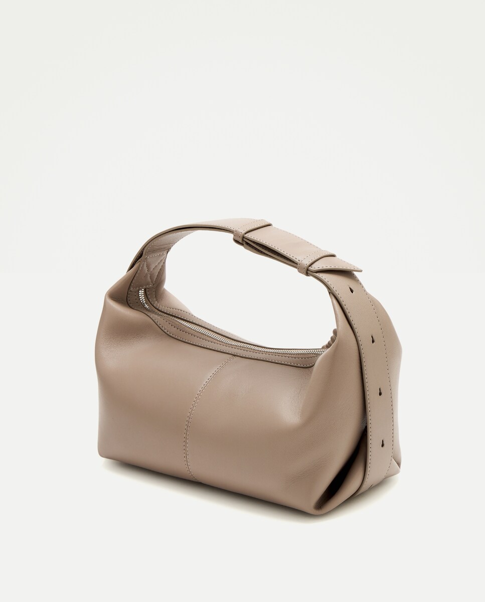 Mala a Tiracolo em Pele Vison Claro-2