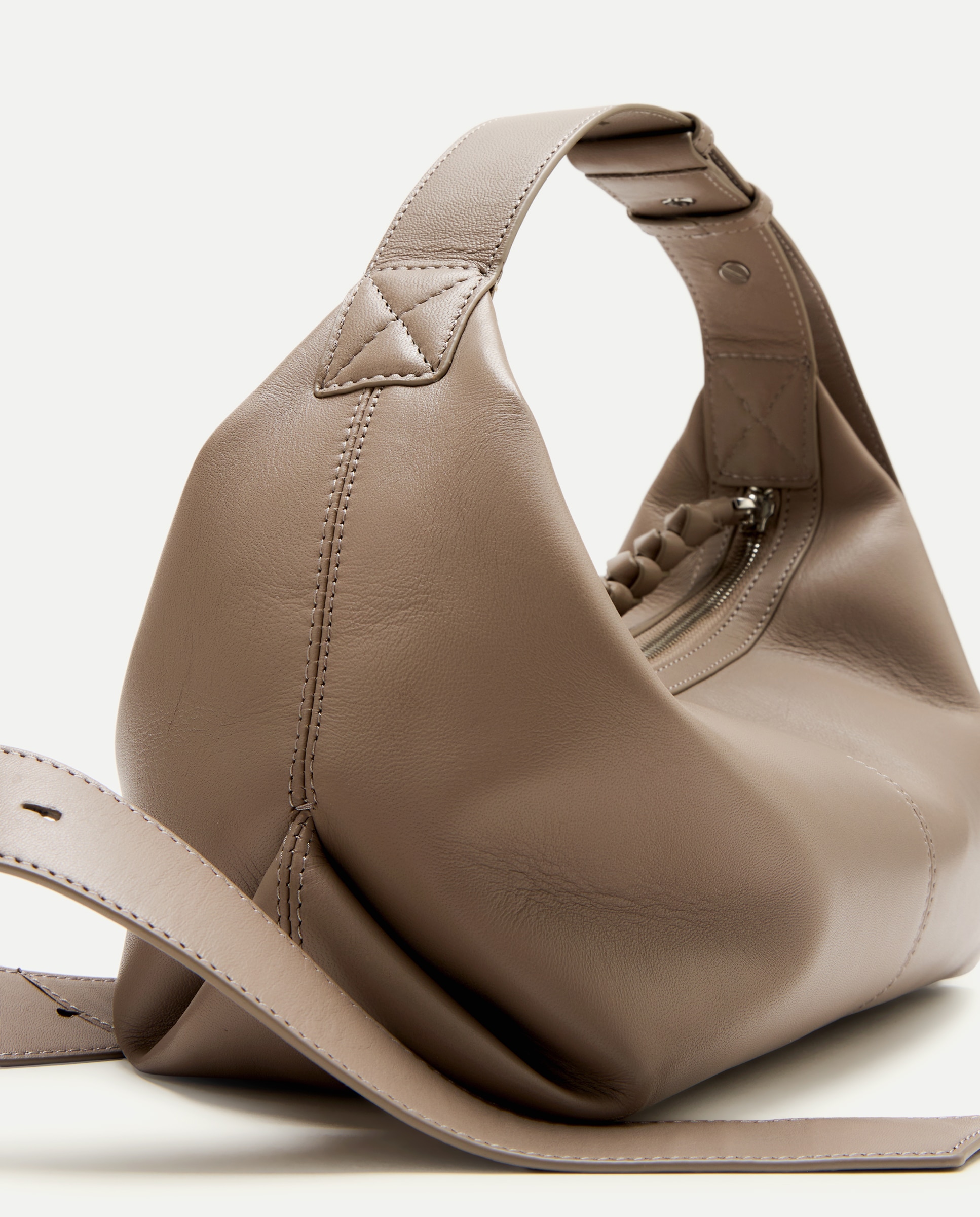 Mala a Tiracolo em Pele Vison Claro-4